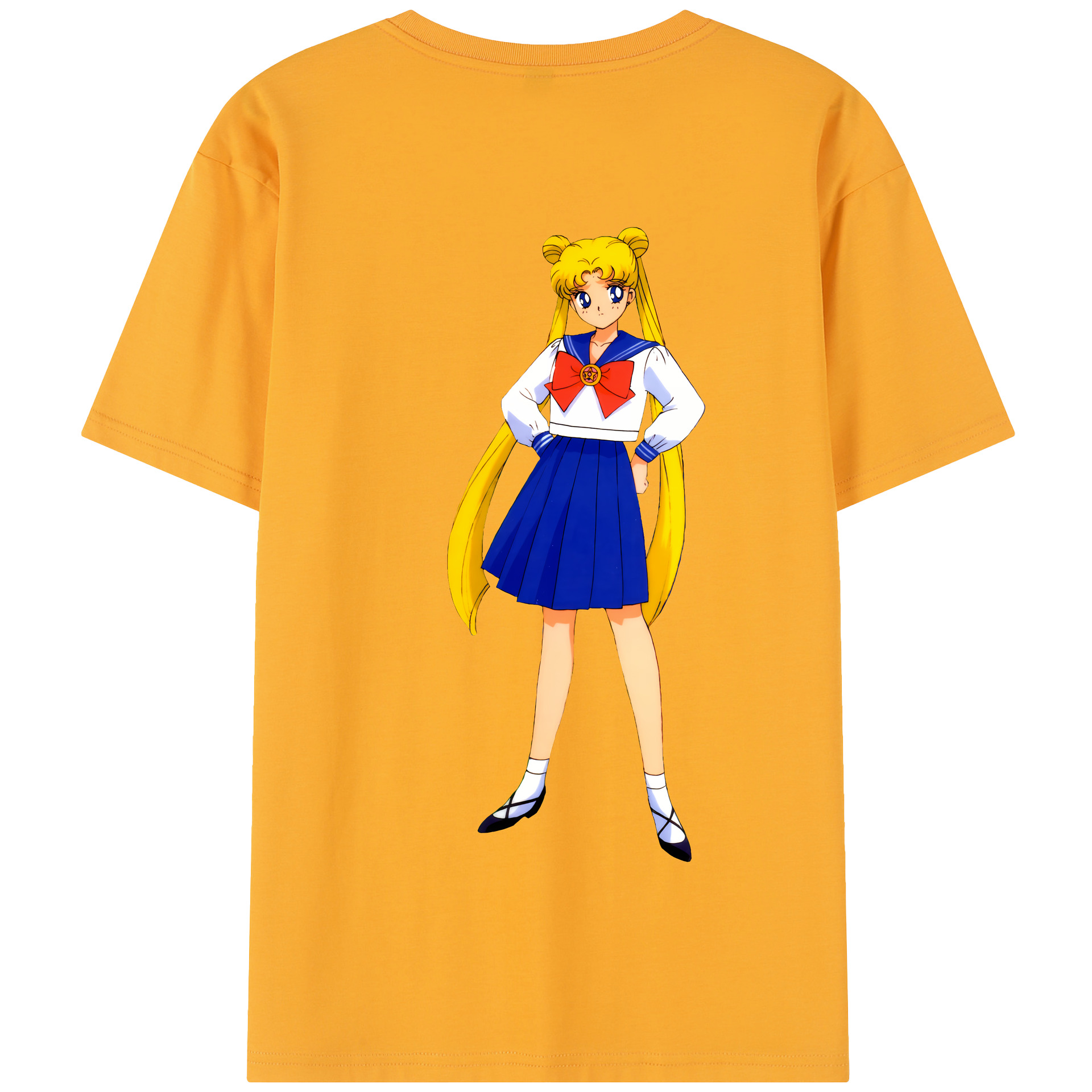 （画像用） 美少女戦士セーラームーン 愛野 美奈子 あいの みなこ Sailor Moon Aino Minako 綿100％半袖Tシャツ（背面プリント）