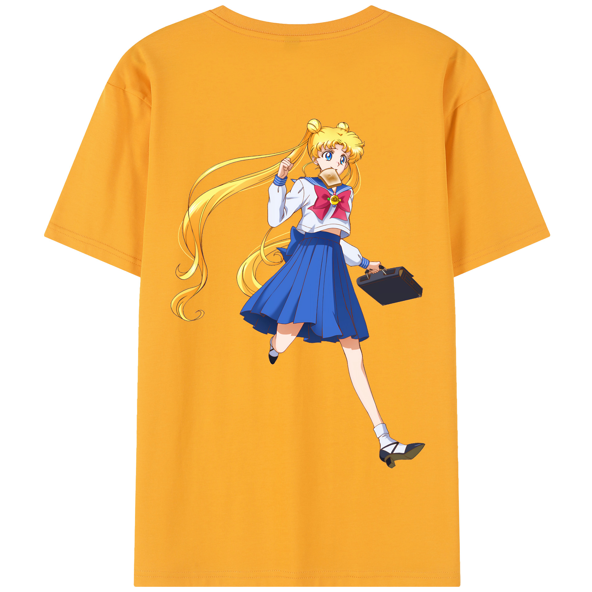 （画像用） 美少女戦士セーラームーン 愛野 美奈子 あいの みなこ Sailor Moon Aino Minako 綿100％半袖Tシャツ（背面プリント）