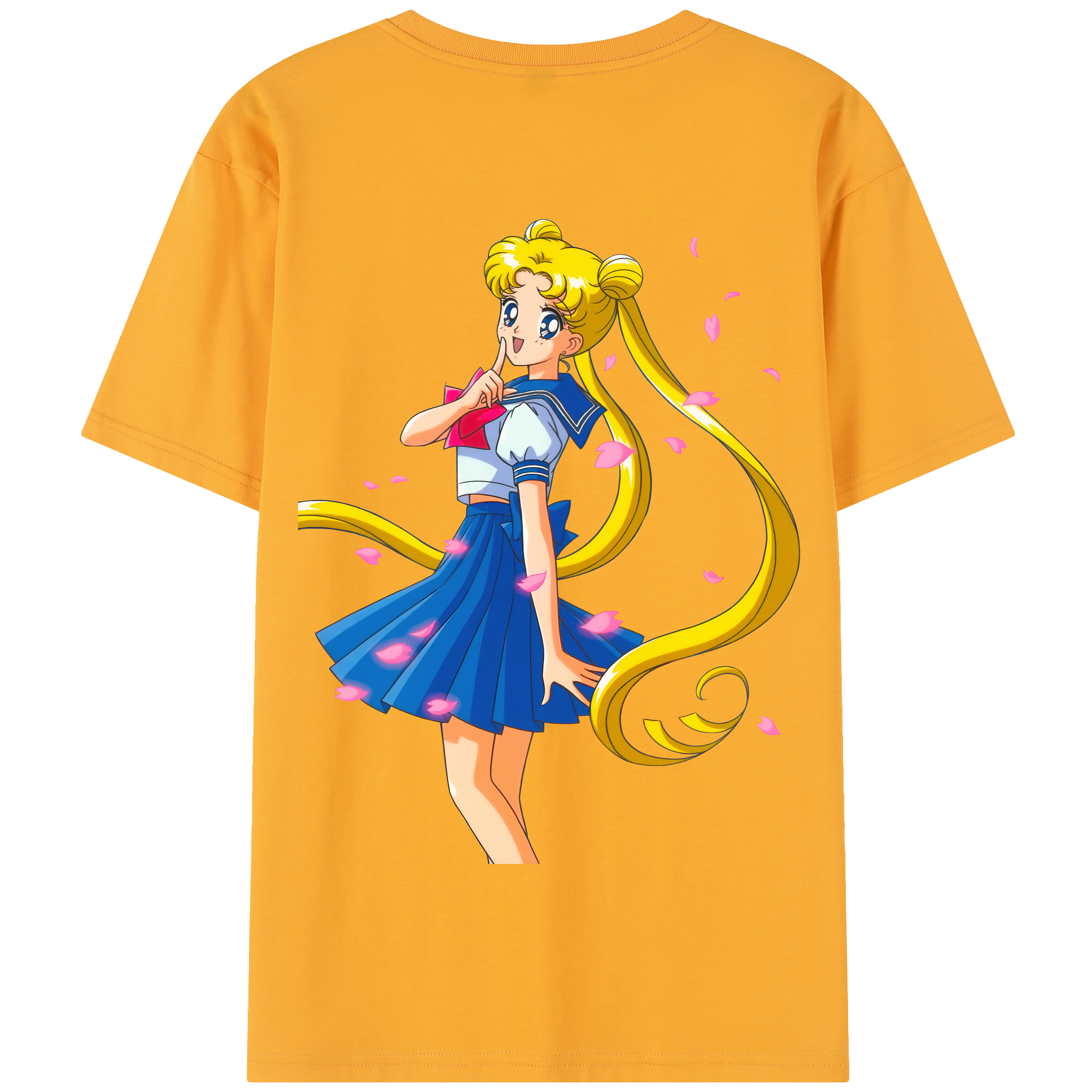 （画像用） 美少女戦士セーラームーン 愛野 美奈子 あいの みなこ Sailor Moon Aino Minako 綿100％半袖Tシャツ（背面プリント）
