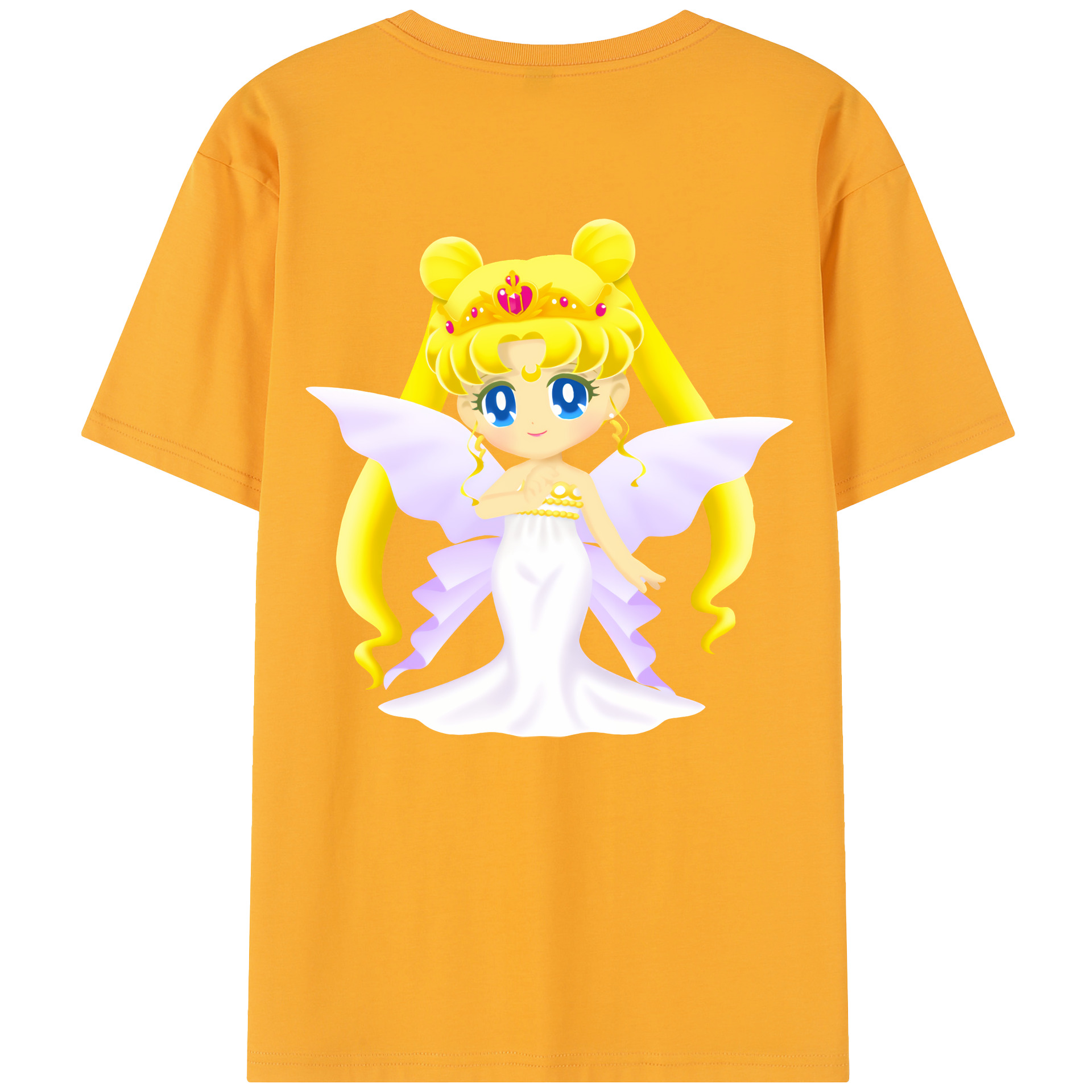 （画像用） 美少女戦士セーラームーン 愛野 美奈子 あいの みなこ Sailor Moon Aino Minako 綿100％半袖Tシャツ（背面プリント）