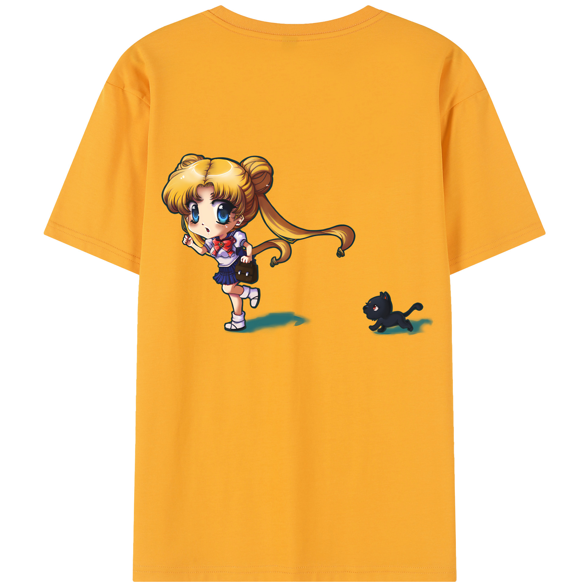 （画像用） 美少女戦士セーラームーン 愛野 美奈子 あいの みなこ Sailor Moon Aino Minako 綿100％半袖Tシャツ（背面プリント）