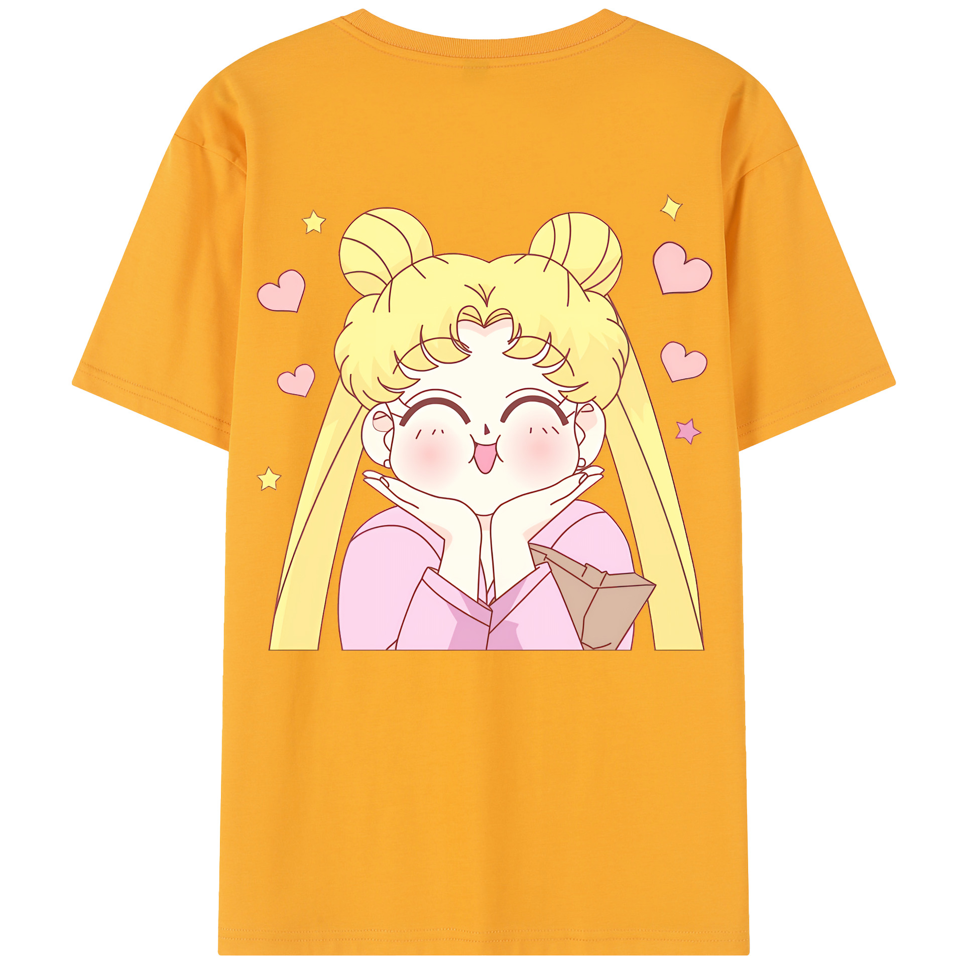（画像用） 美少女戦士セーラームーン 愛野 美奈子 あいの みなこ Sailor Moon Aino Minako 綿100％半袖Tシャツ（背面プリント）