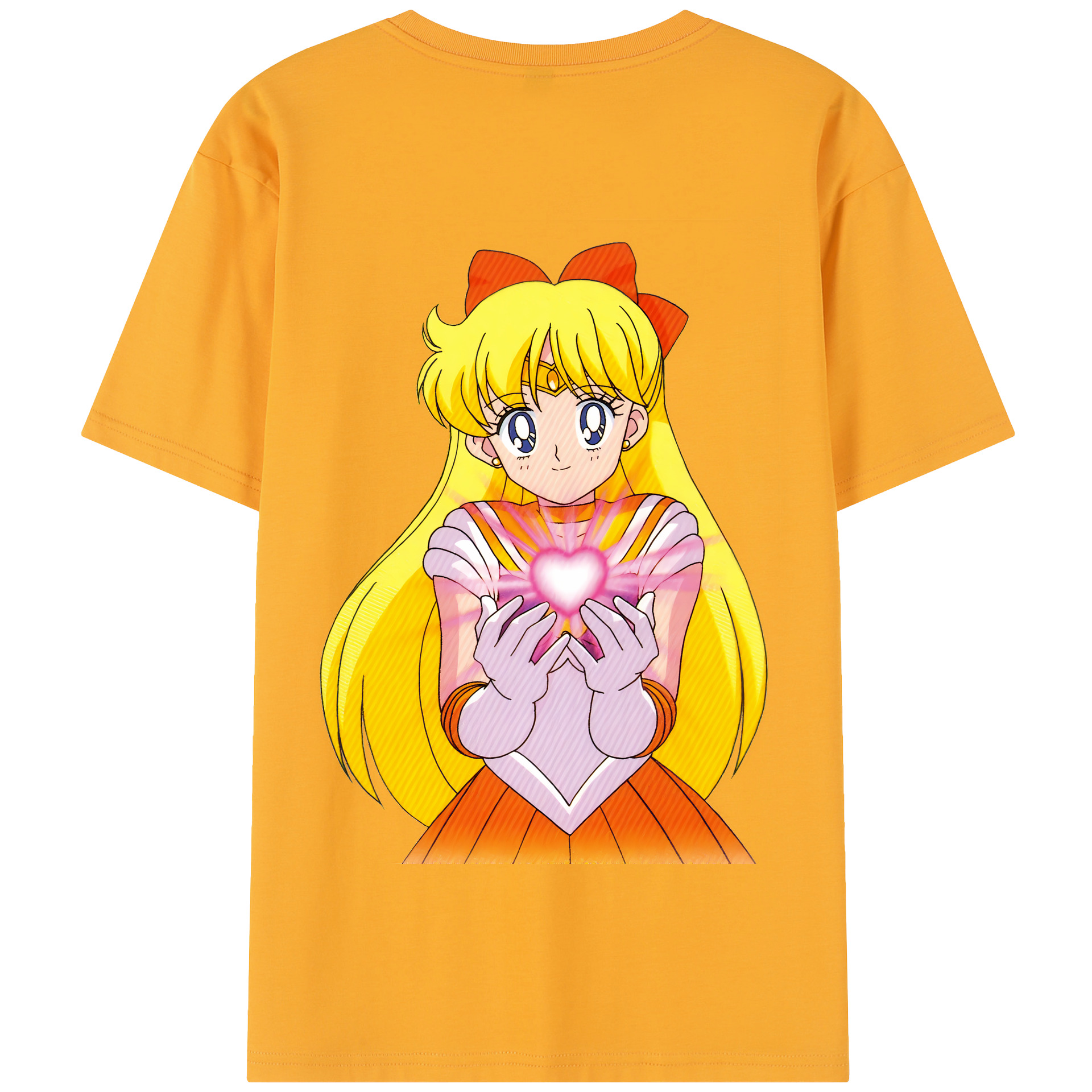 （画像用） 美少女戦士セーラームーン 愛野 美奈子 あいの みなこ Sailor Moon Aino Minako 綿100％半袖Tシャツ（背面プリント）
