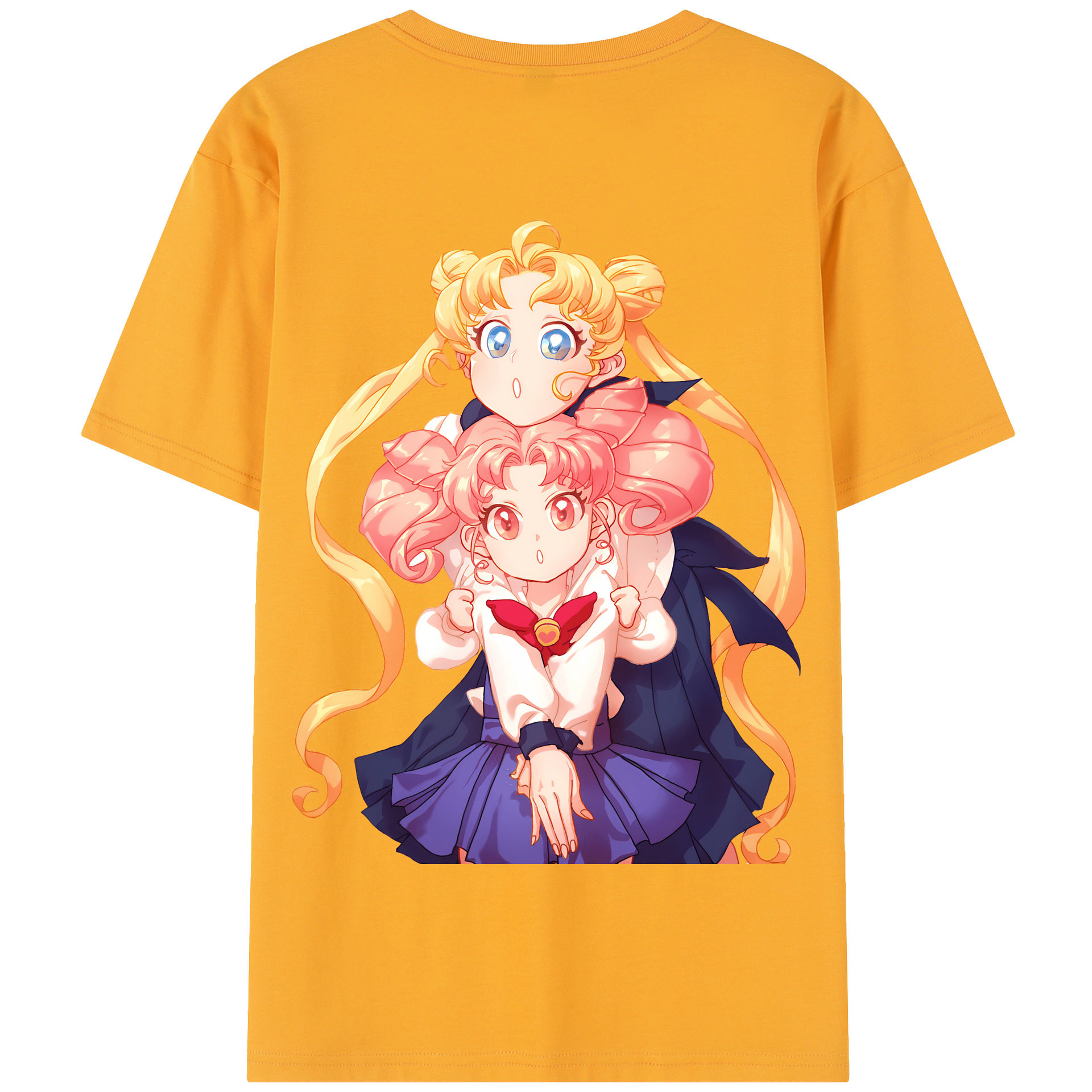 （画像用） 美少女戦士セーラームーン 愛野 美奈子 あいの みなこ Sailor Moon Aino Minako 綿100％半袖Tシャツ（背面プリント）