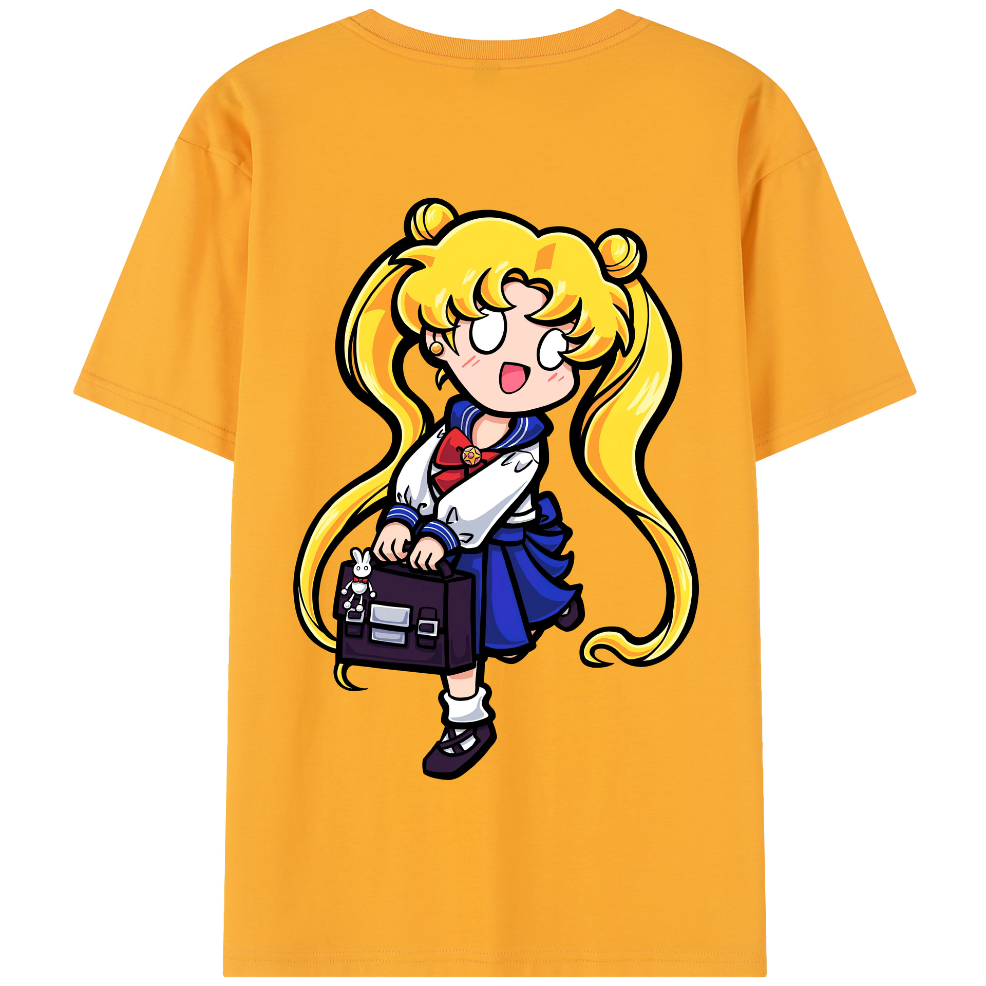 （画像用） 美少女戦士セーラームーン 愛野 美奈子 あいの みなこ Sailor Moon Aino Minako 綿100％半袖Tシャツ（背面プリント）