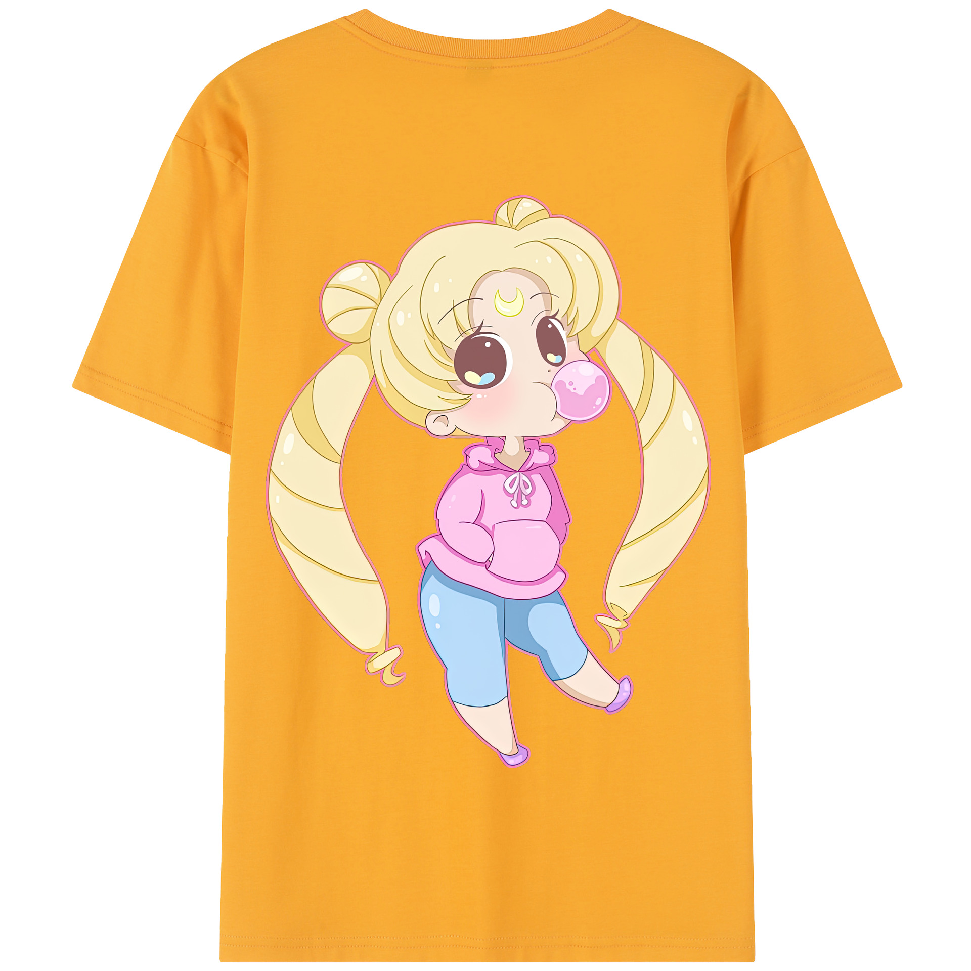 （画像用） 美少女戦士セーラームーン 愛野 美奈子 あいの みなこ Sailor Moon Aino Minako 綿100％半袖Tシャツ（背面プリント）