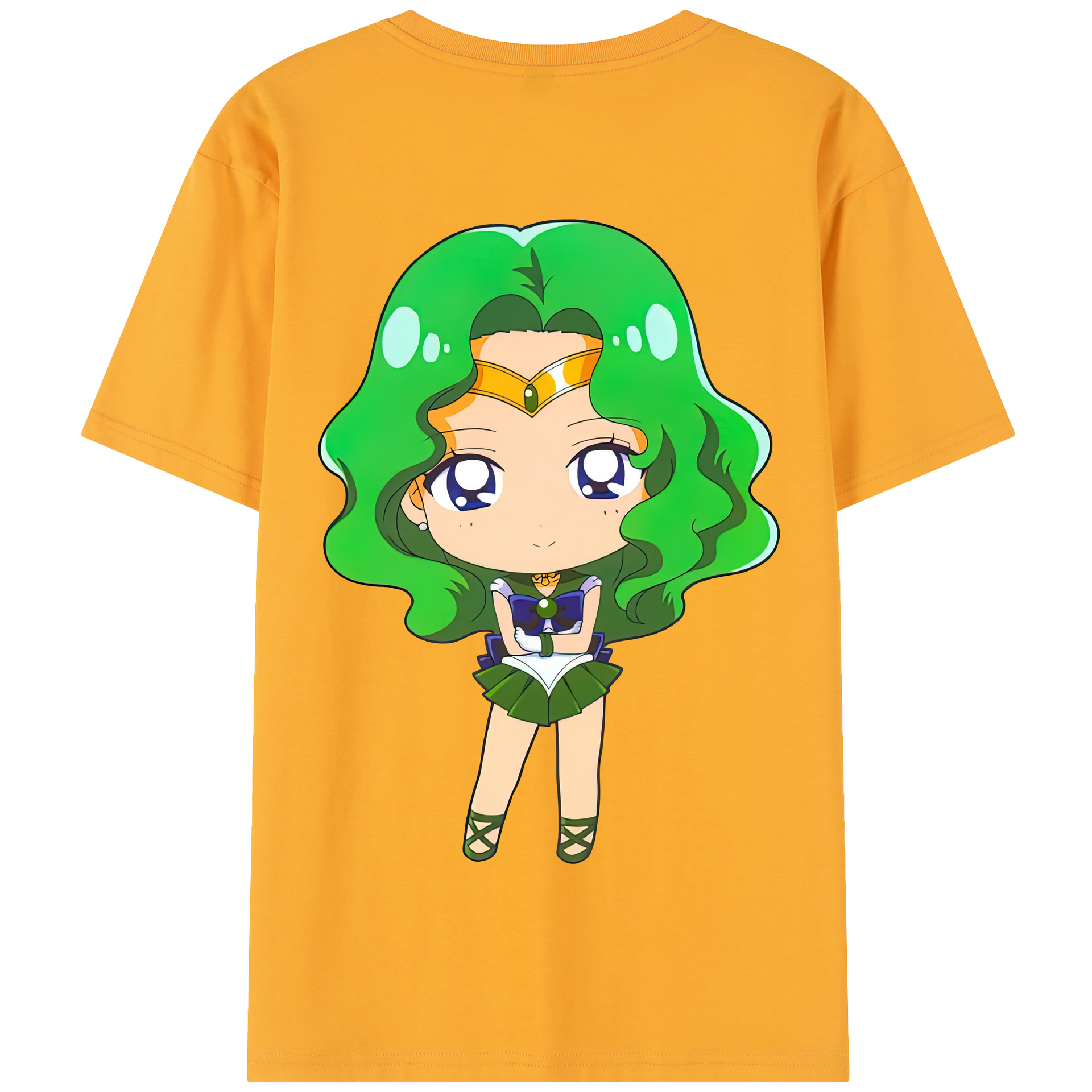 （画像用） 美少女戦士セーラームーン 海王 みちる（かいおう みちる） Sailor Moon Kaiou Michiru 綿100％半袖Tシャツ（背面プリント）