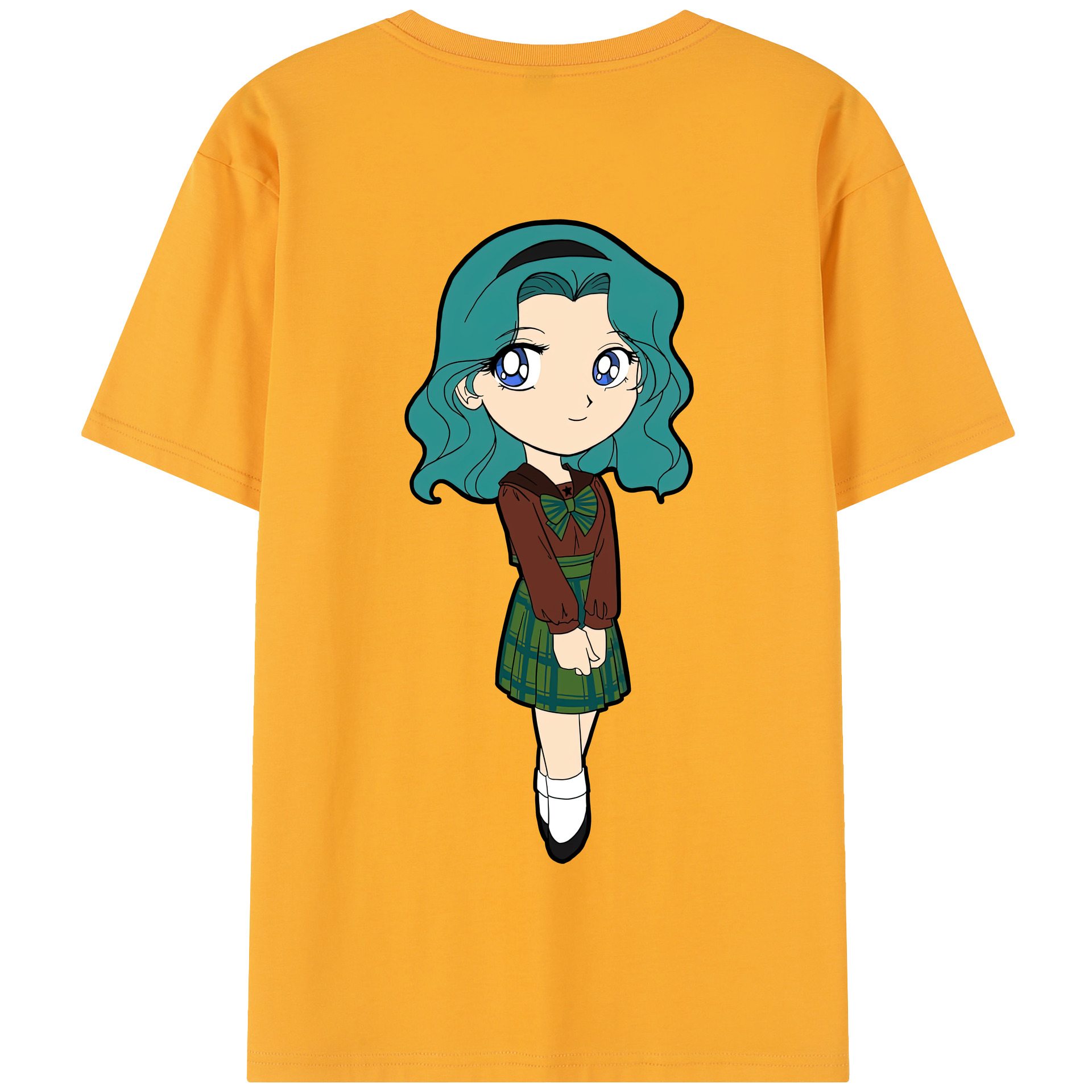 （画像用） 美少女戦士セーラームーン 海王 みちる（かいおう みちる） Sailor Moon Kaiou Michiru 綿100％半袖Tシャツ（背面プリント）