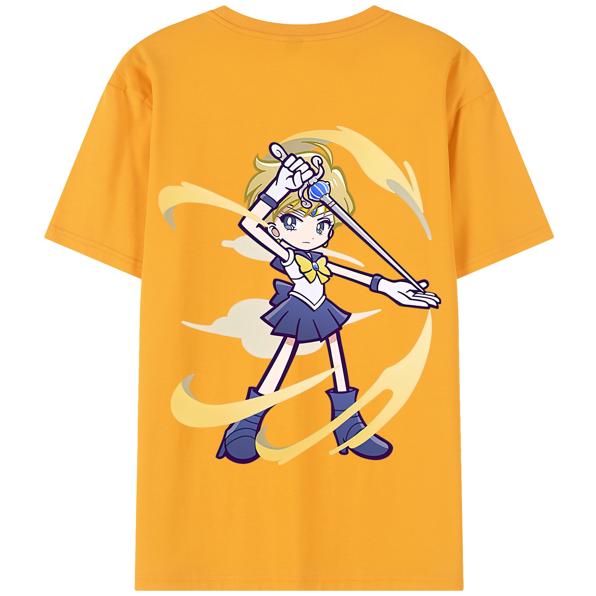（画像用） 美少女戦士セーラームーン 天王はるか Sailor Moon Tenoh Haruka 綿100％半袖Tシャツ（背面プリント）