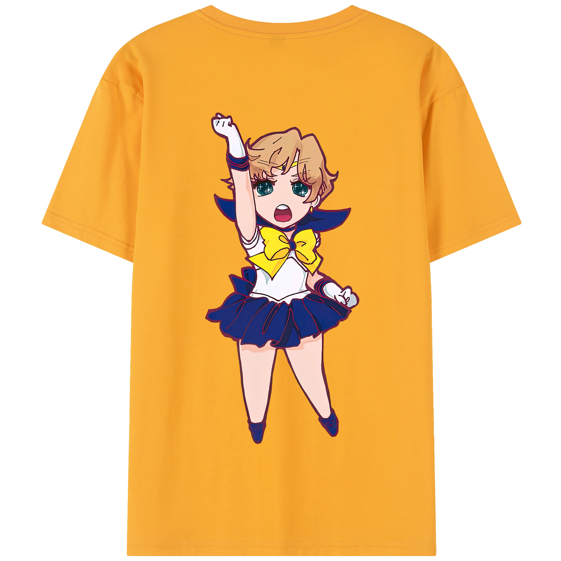 （画像用） 美少女戦士セーラームーン 天王はるか Sailor Moon Tenoh Haruka 綿100％半袖Tシャツ（背面プリント）