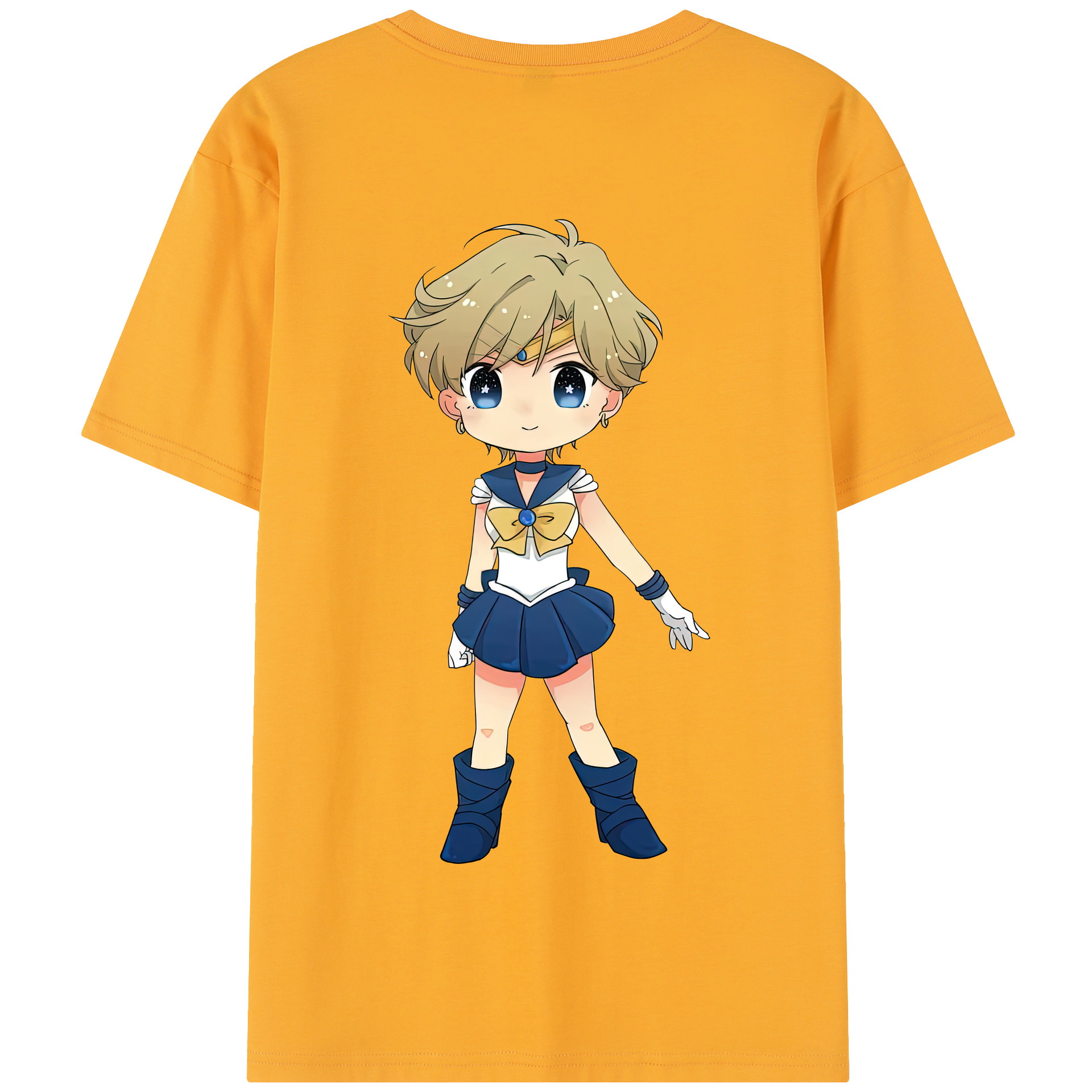 （画像用） 美少女戦士セーラームーン 天王はるか Sailor Moon Tenoh Haruka 綿100％半袖Tシャツ（背面プリント）