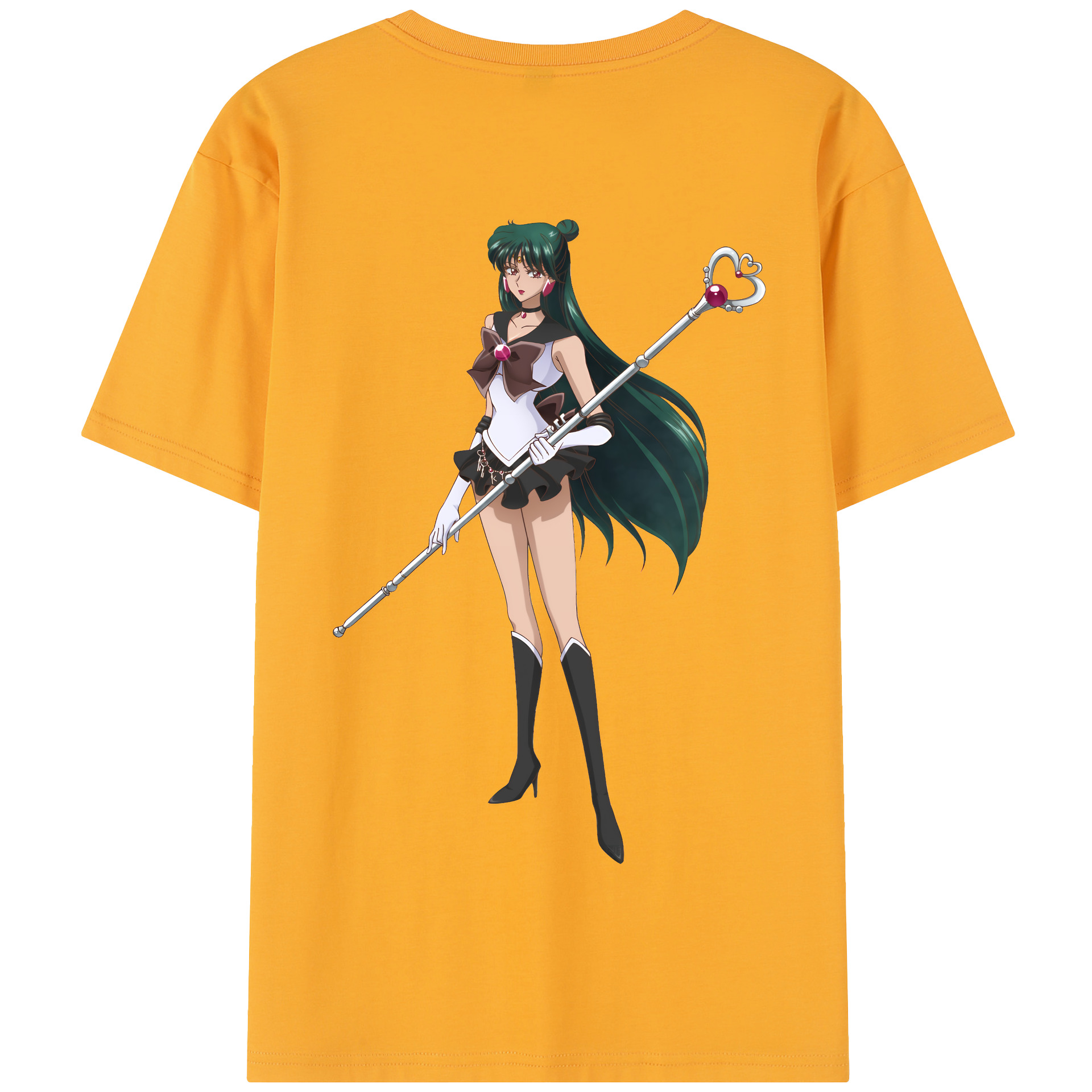 （画像用） 美少女戦士セーラームーン 冥王せつな Sailor Moon Meiou Setsuna 綿100％半袖Tシャツ（背面プリント）