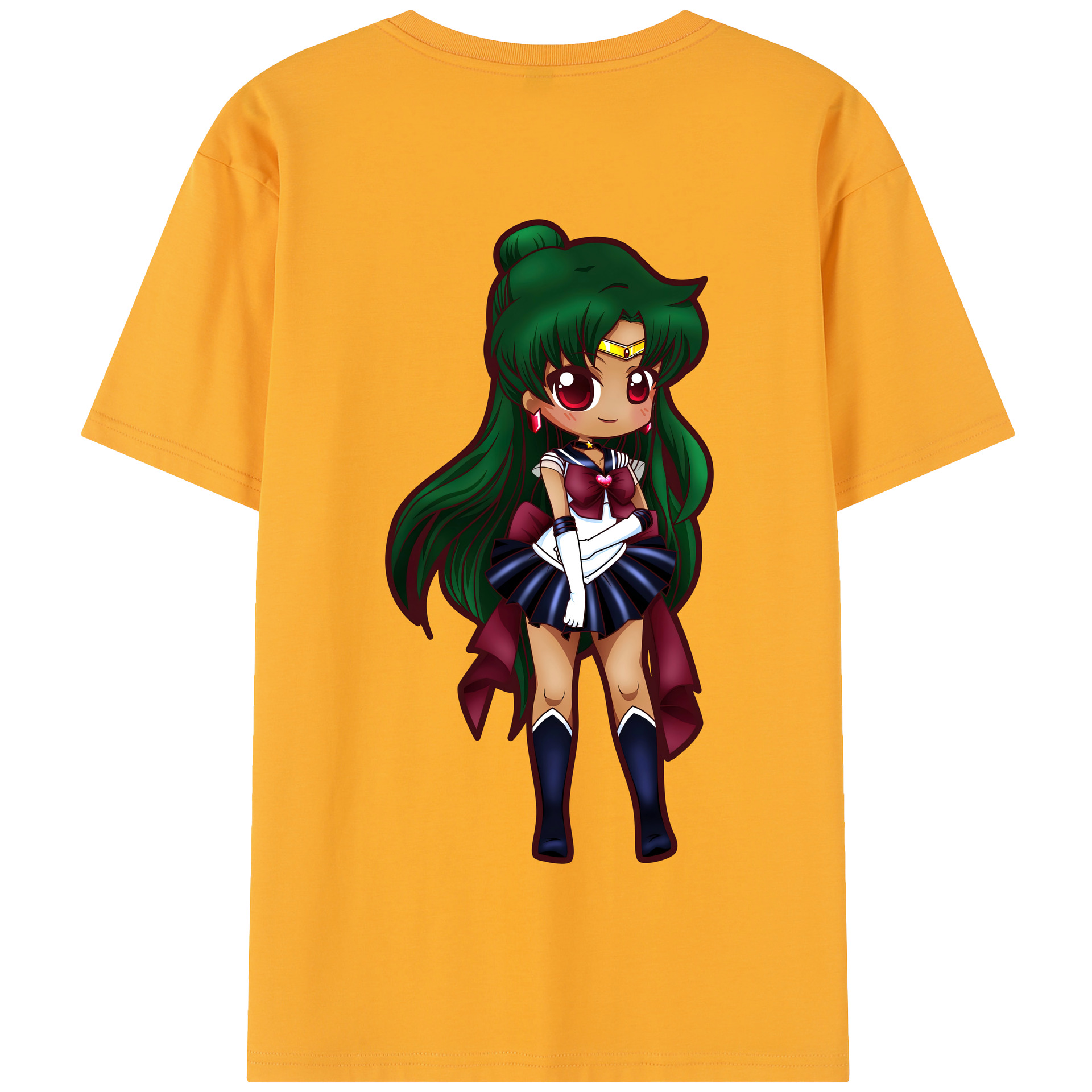 （画像用） 美少女戦士セーラームーン 冥王せつな Sailor Moon Meiou Setsuna 綿100％半袖Tシャツ（背面プリント）