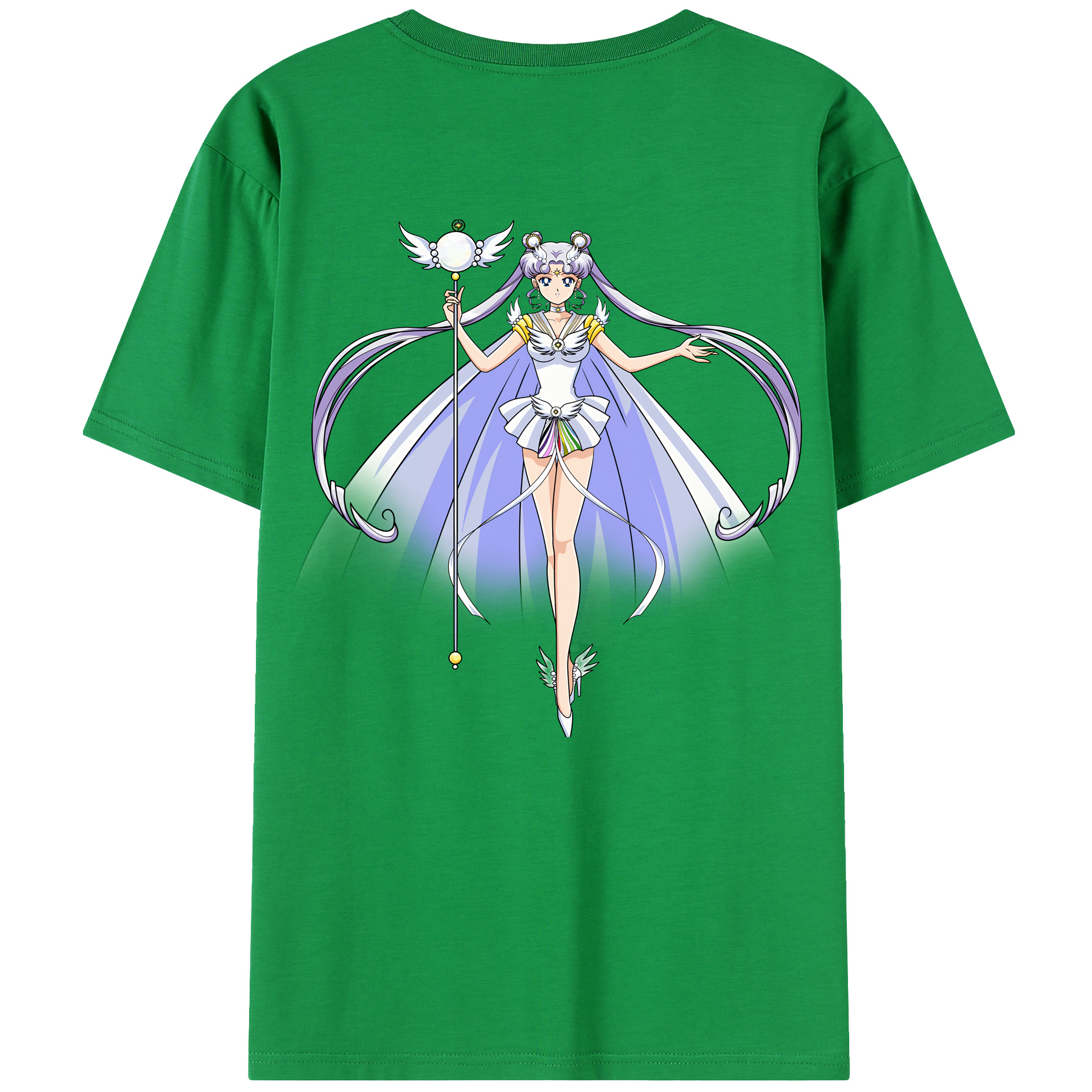 （画像用） 美少女戦士セーラームーン 月野 うさぎ つきの うさぎ Sailor Moon Tsukino Usagi 綿100％半袖Tシャツ（背面プリント）