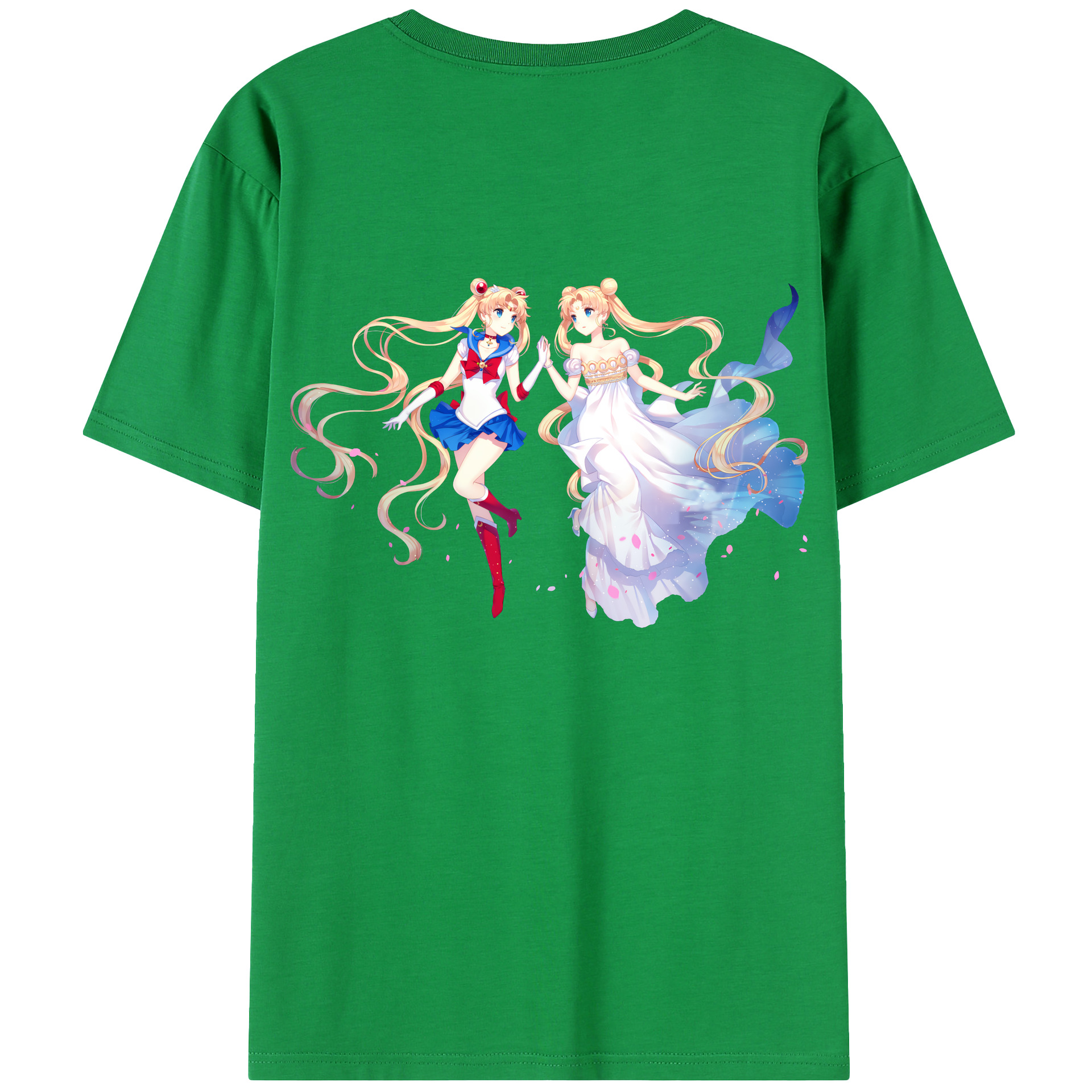（画像用） 美少女戦士セーラームーン 月野 うさぎ つきの うさぎ Sailor Moon Tsukino Usagi 綿100％半袖Tシャツ（背面プリント）