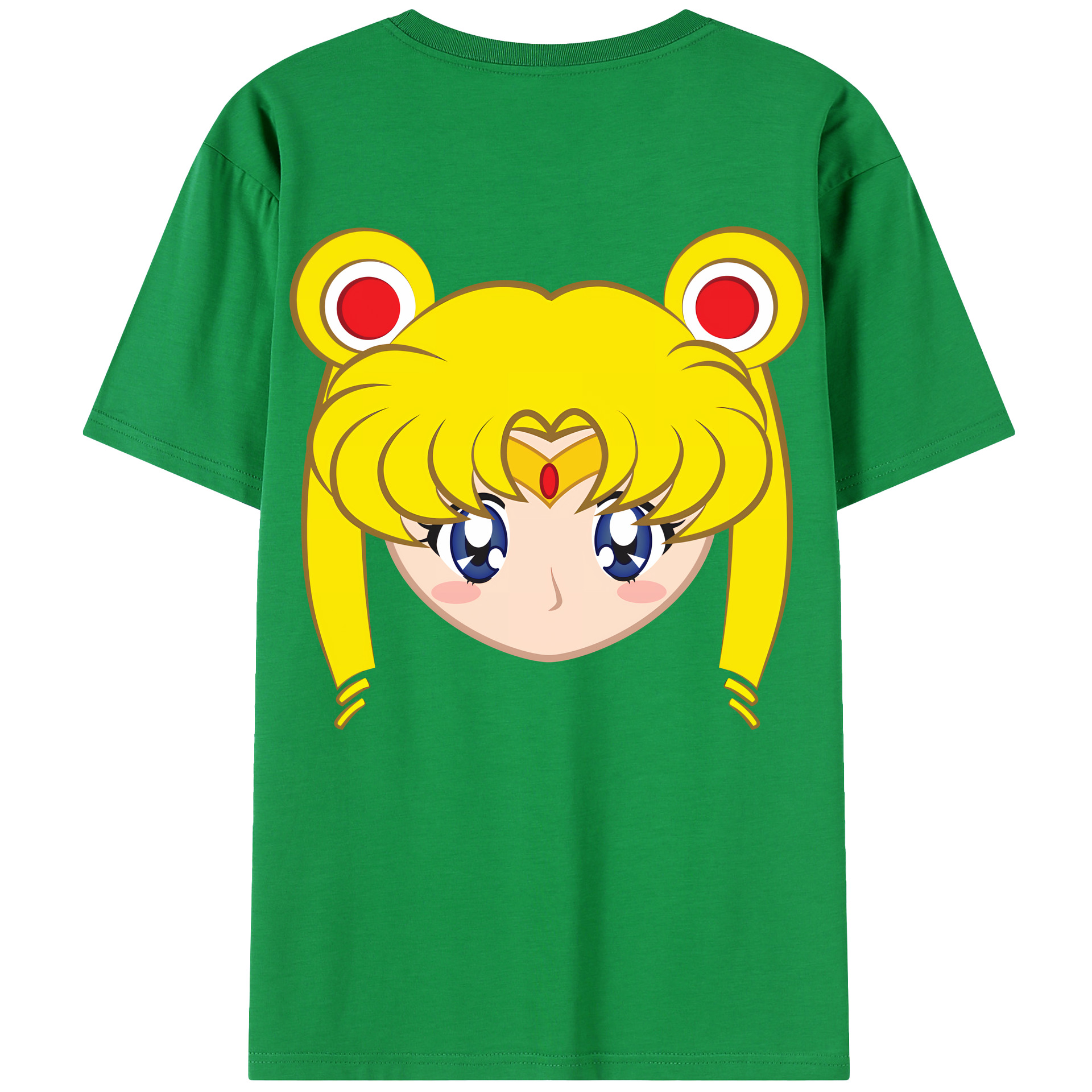 （画像用） 美少女戦士セーラームーン 月野 うさぎ つきの うさぎ Sailor Moon Tsukino Usagi 綿100％半袖Tシャツ（背面プリント）