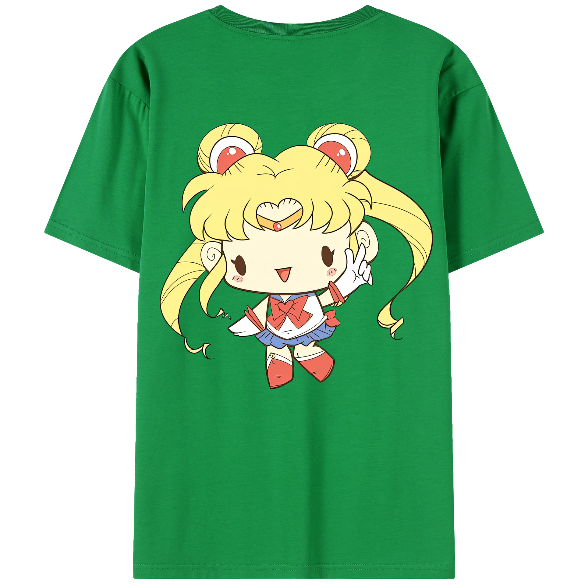 （画像用） 美少女戦士セーラームーン 月野 うさぎ つきの うさぎ Sailor Moon Tsukino Usagi 綿100％半袖Tシャツ（背面プリント）