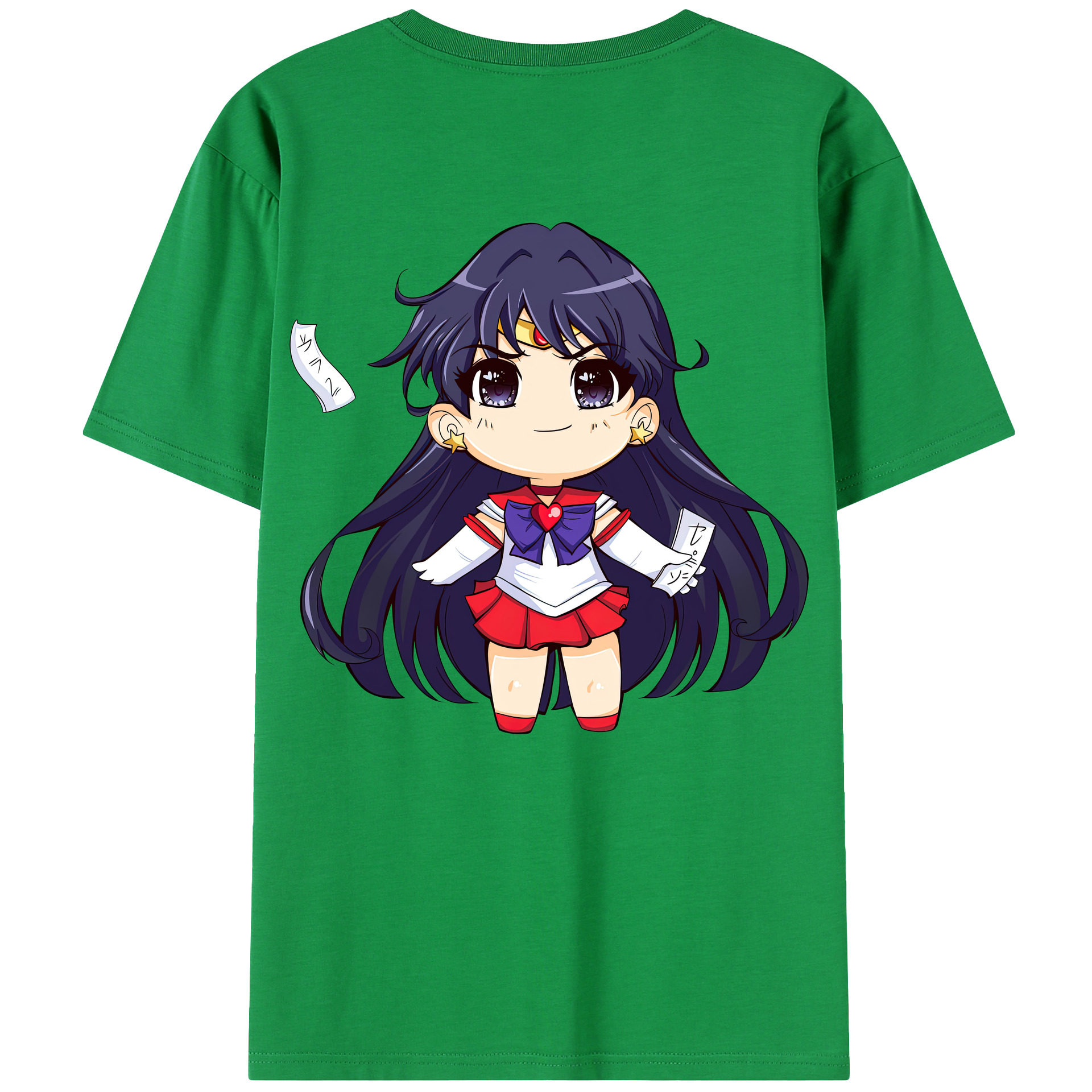 （画像用） 美少女戦士セーラームーン 火野レイ ひの レイ Sailor Moon Hino Rei （セーラーマーズ,Sailor Mars） 綿100％半袖Tシャツ（背面プリント）