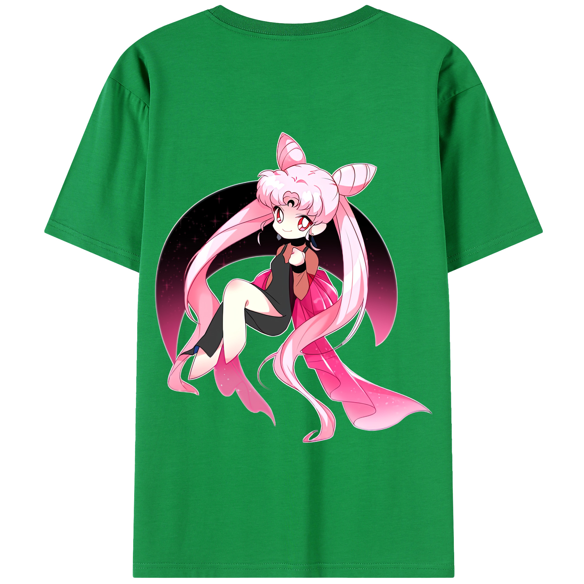 （画像用） 美少女戦士セーラームーン ちびうさ Sailor Moon Chibiusa Tsukino Usagi Small Lady Serenity 綿100％半袖Tシャツ（背面プリント）
