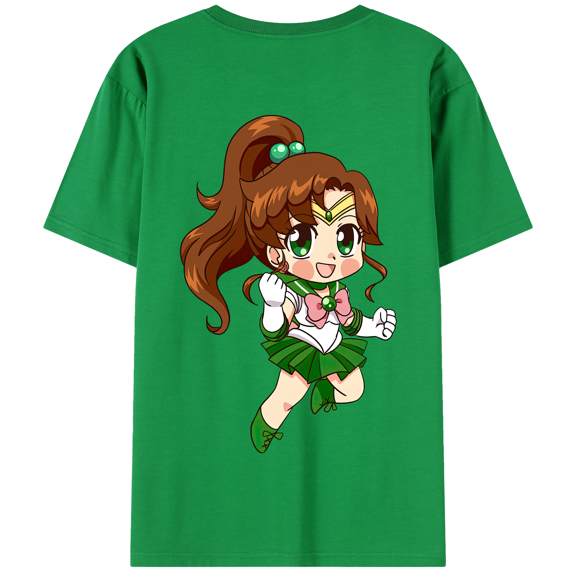 （画像用） 美少女戦士セーラームーン 木野 まこと きの まこと Sailor Moon Kino Makoto （セーラージュピター；Sailor Jupiter） 綿100％半袖Tシャツ（背面プリント）