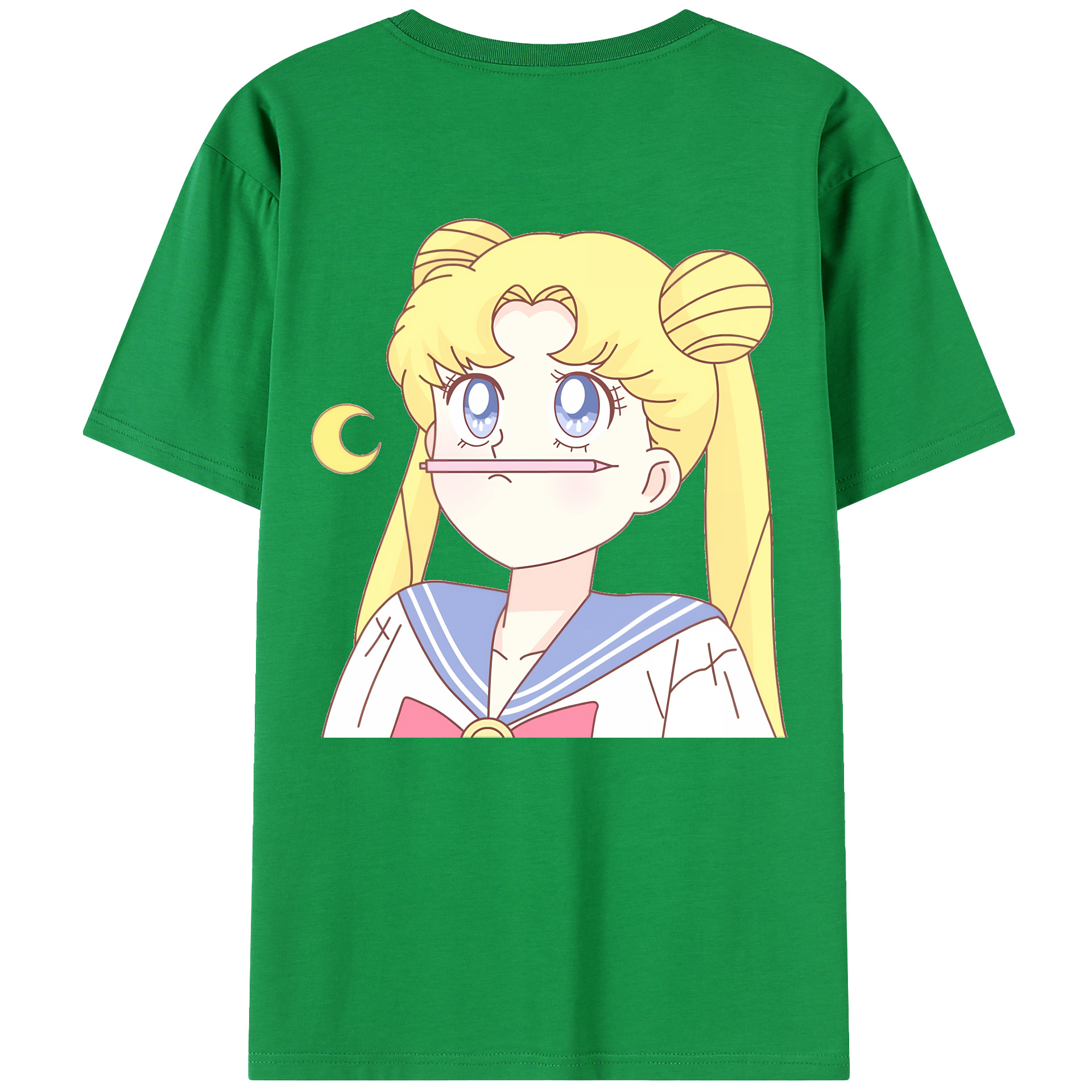 （画像用） 美少女戦士セーラームーン 愛野 美奈子 あいの みなこ Sailor Moon Aino Minako 綿100％半袖Tシャツ（背面プリント）