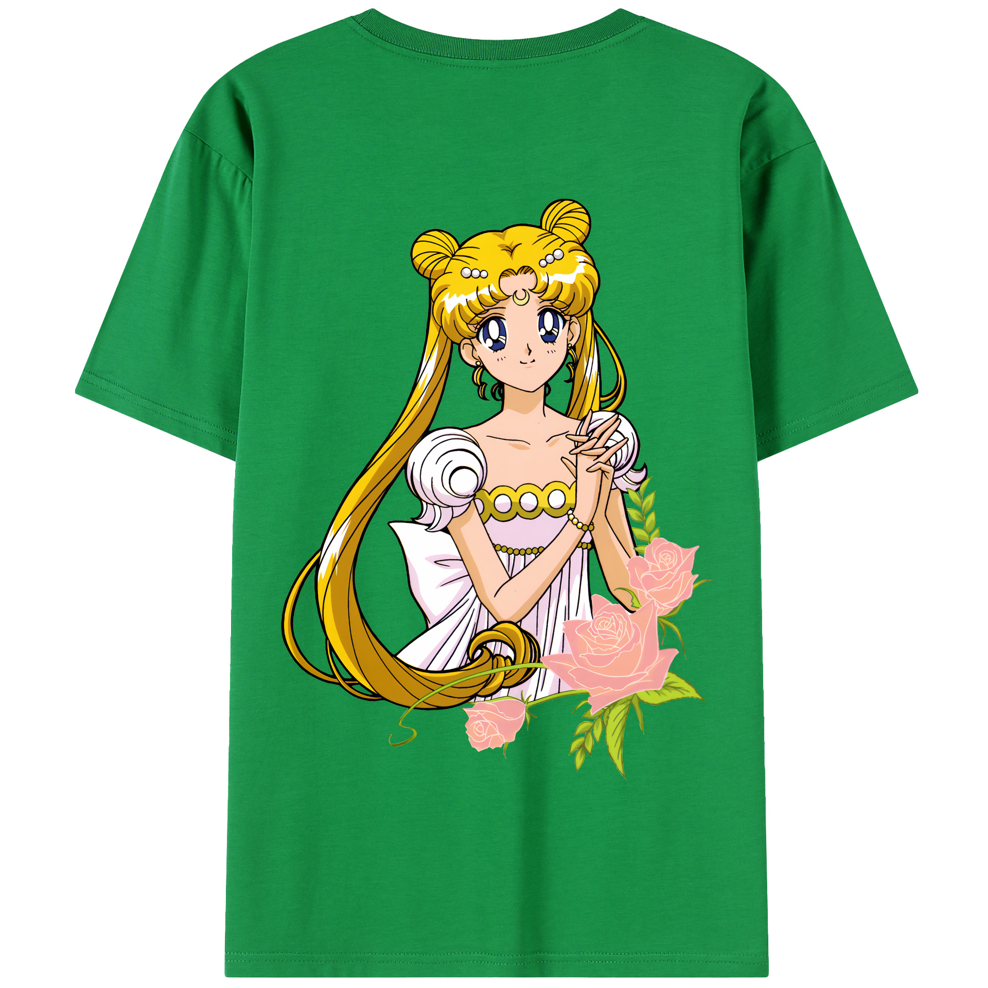 （画像用） 美少女戦士セーラームーン 愛野 美奈子 あいの みなこ Sailor Moon Aino Minako 綿100％半袖Tシャツ（背面プリント）