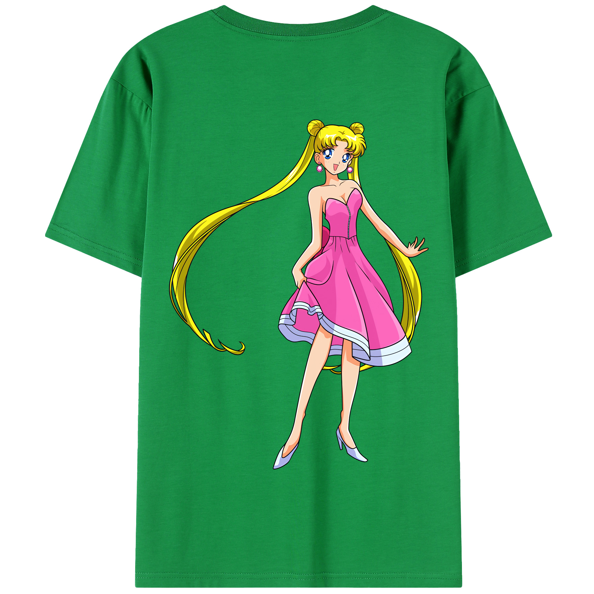 （画像用） 美少女戦士セーラームーン 愛野 美奈子 あいの みなこ Sailor Moon Aino Minako 綿100％半袖Tシャツ（背面プリント）