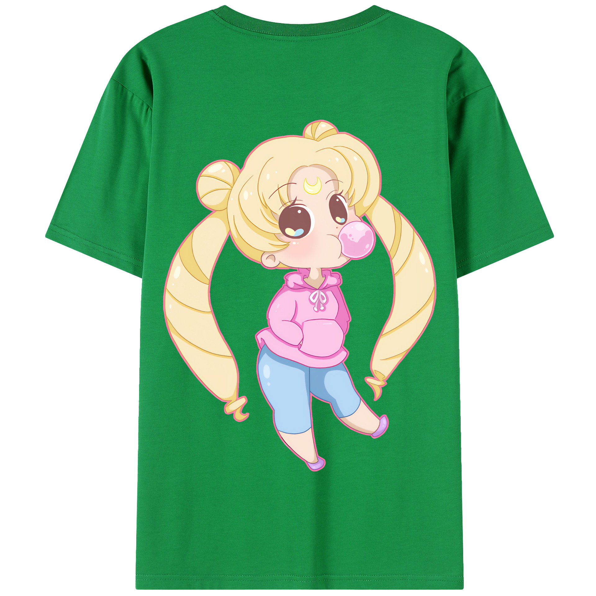 （画像用） 美少女戦士セーラームーン 愛野 美奈子 あいの みなこ Sailor Moon Aino Minako 綿100％半袖Tシャツ（背面プリント）