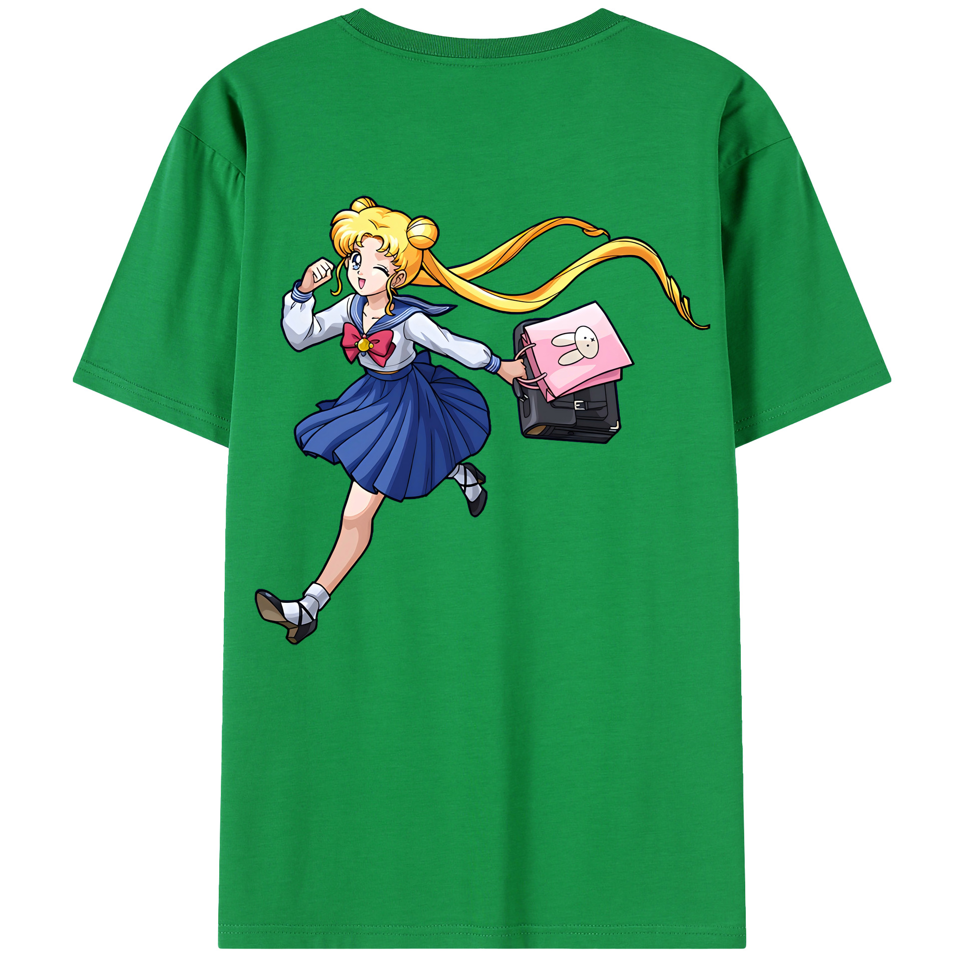（画像用） 美少女戦士セーラームーン 愛野 美奈子 あいの みなこ Sailor Moon Aino Minako 綿100％半袖Tシャツ（背面プリント）