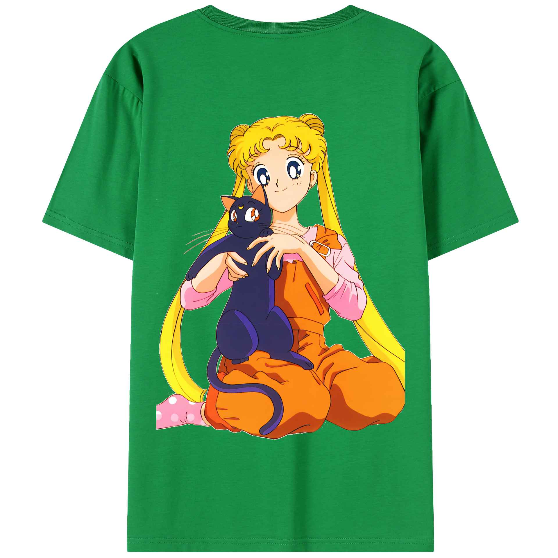 （画像用） 美少女戦士セーラームーン 愛野 美奈子 あいの みなこ Sailor Moon Aino Minako 綿100％半袖Tシャツ（背面プリント）
