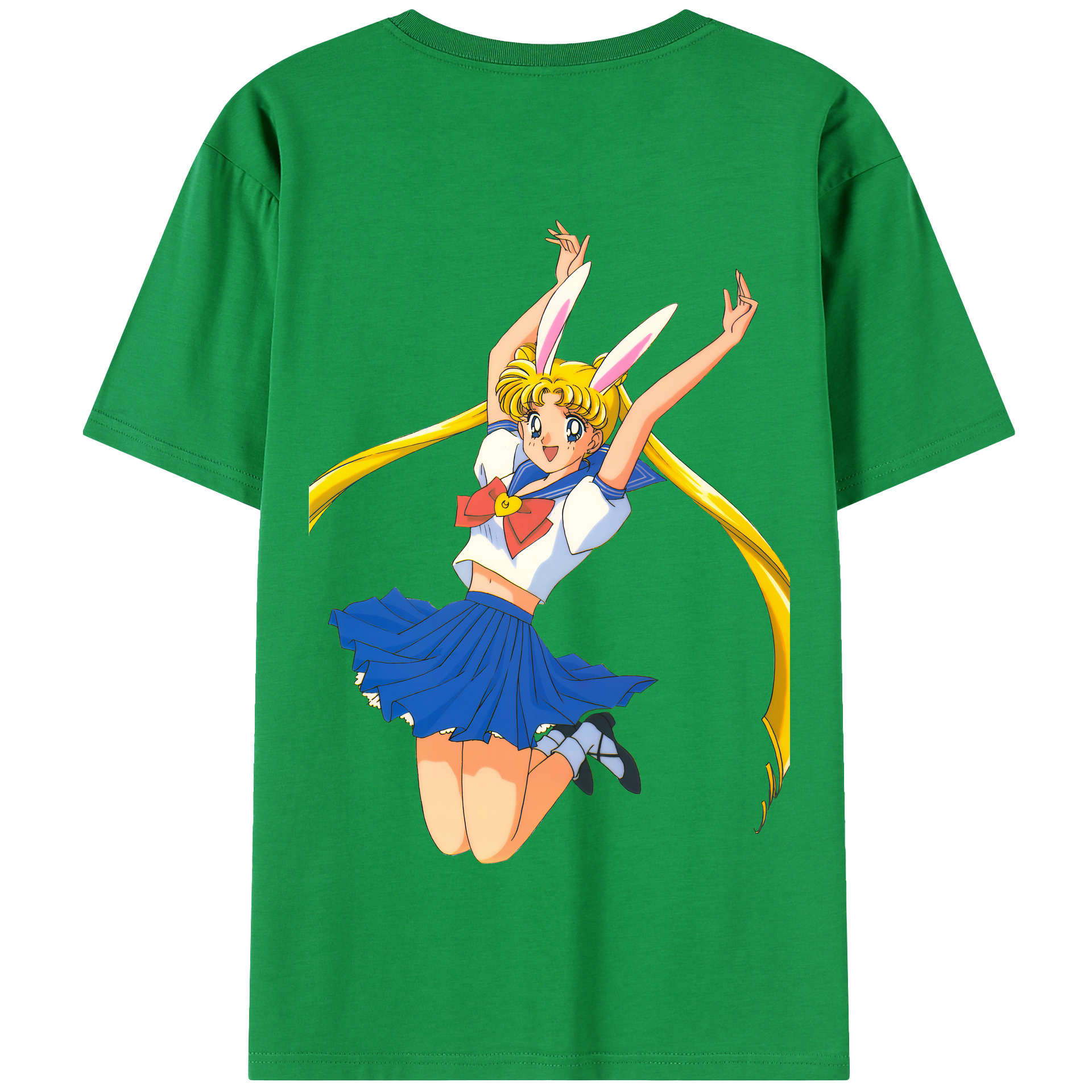 （画像用） 美少女戦士セーラームーン 愛野 美奈子 あいの みなこ Sailor Moon Aino Minako 綿100％半袖Tシャツ（背面プリント）