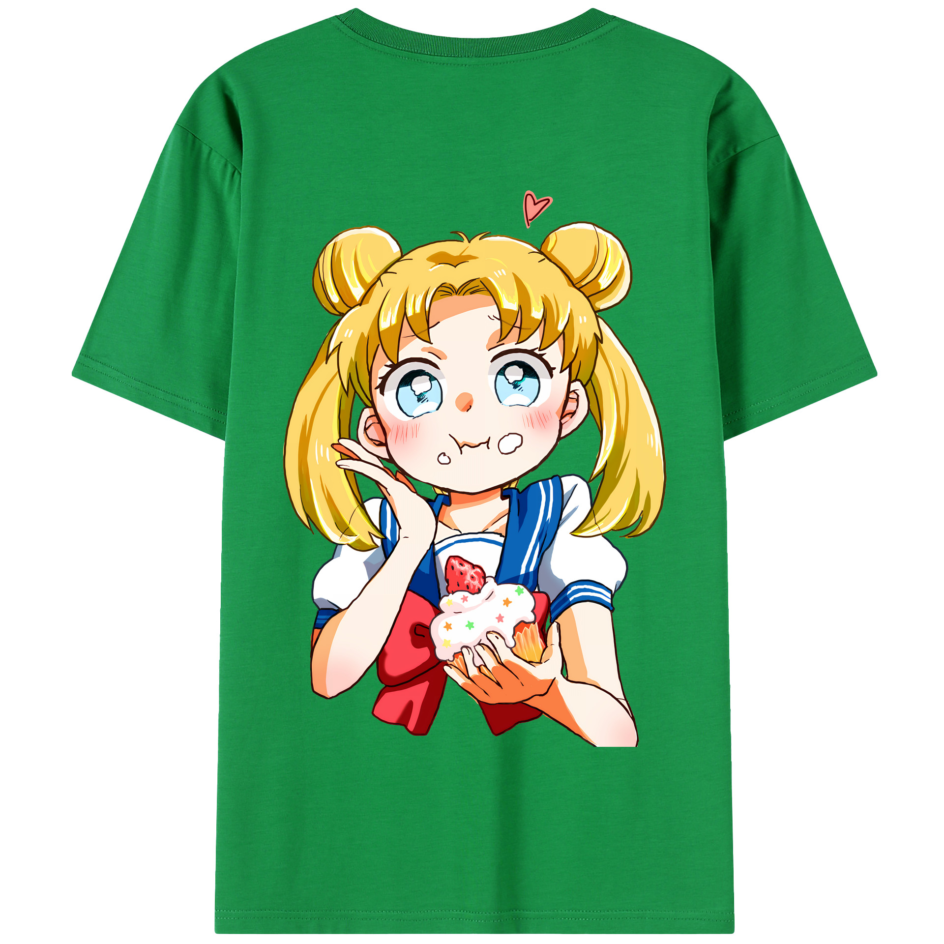 （画像用） 美少女戦士セーラームーン 愛野 美奈子 あいの みなこ Sailor Moon Aino Minako 綿100％半袖Tシャツ（背面プリント）