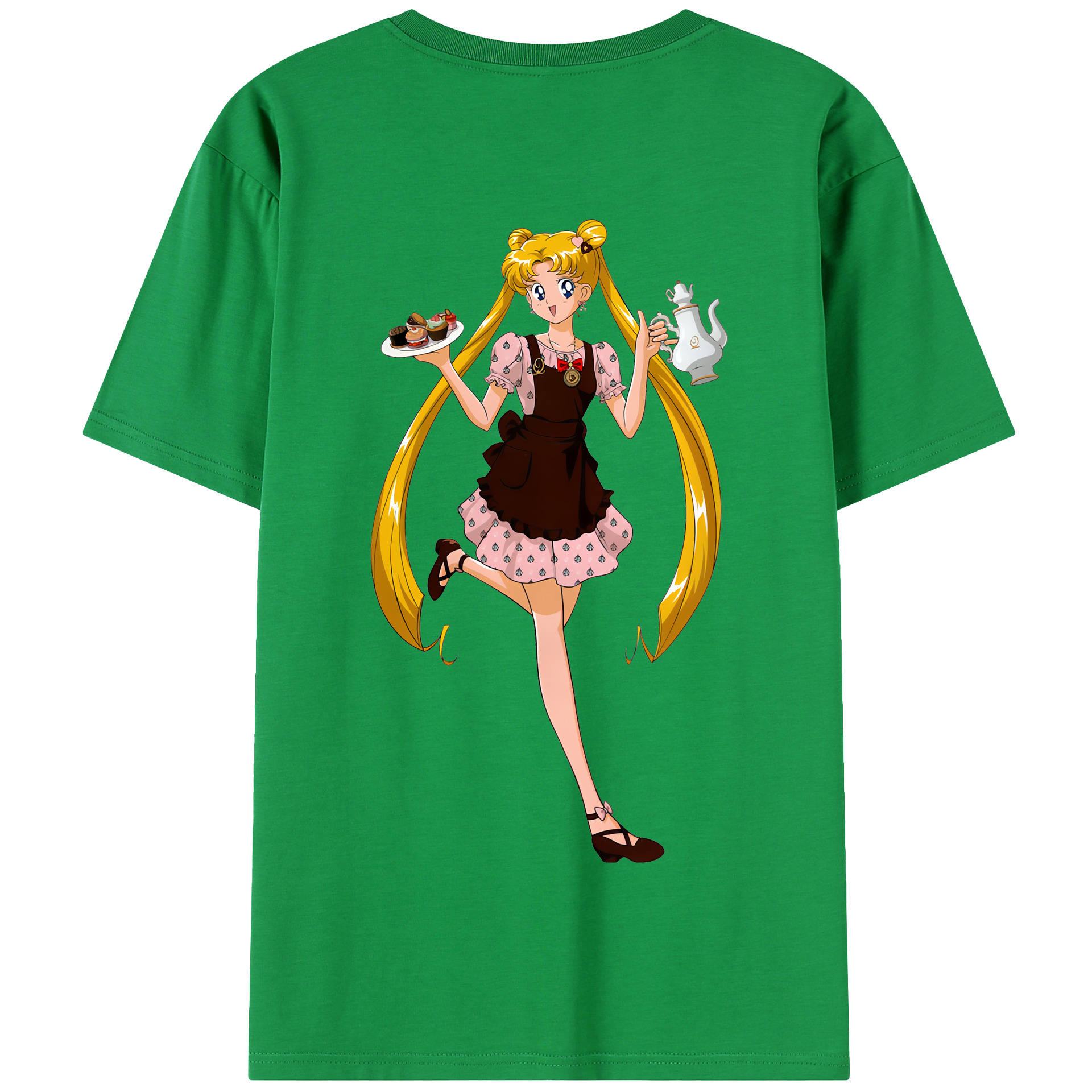 （画像用） 美少女戦士セーラームーン 愛野 美奈子 あいの みなこ Sailor Moon Aino Minako 綿100％半袖Tシャツ（背面プリント）