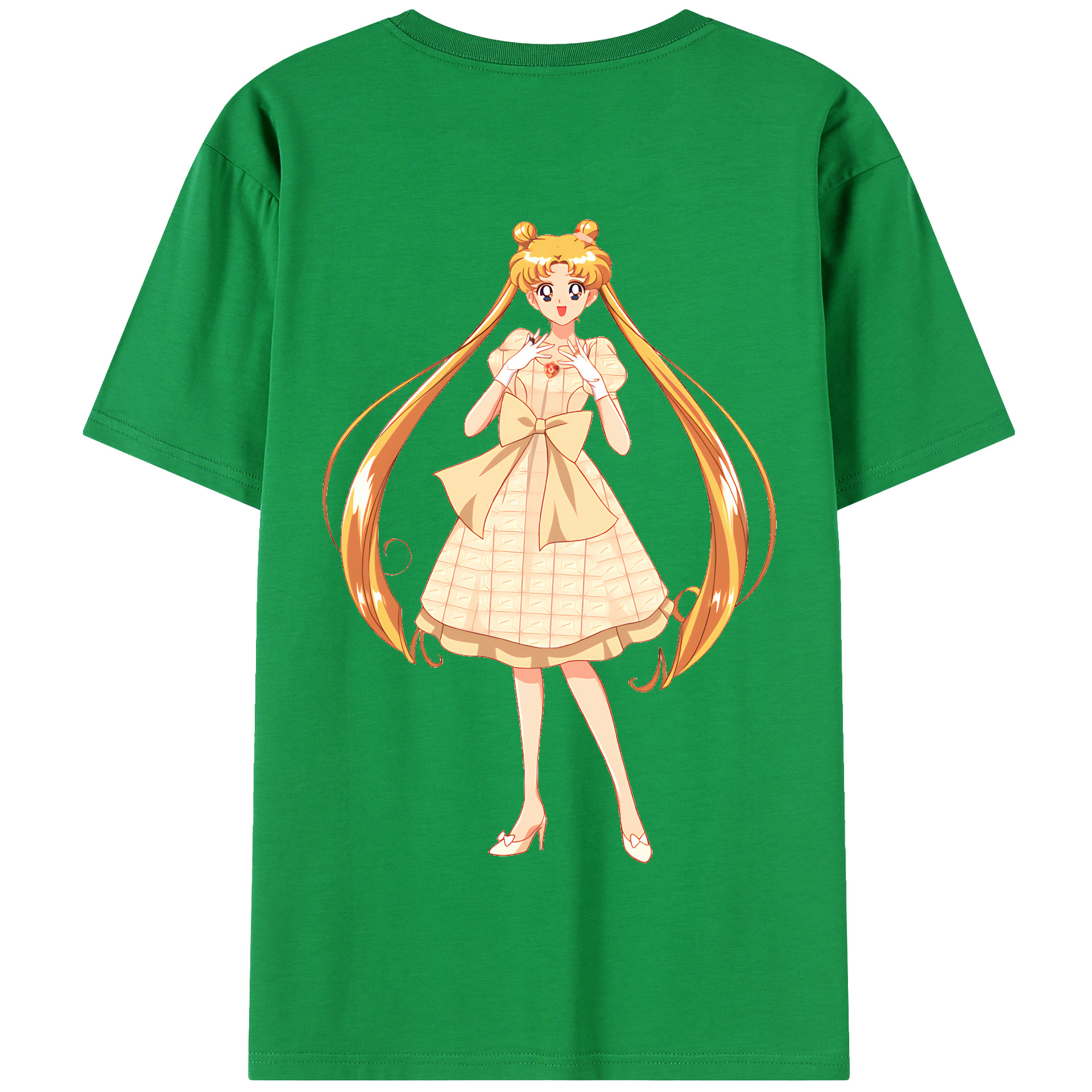 （画像用） 美少女戦士セーラームーン 愛野 美奈子 あいの みなこ Sailor Moon Aino Minako 綿100％半袖Tシャツ（背面プリント）