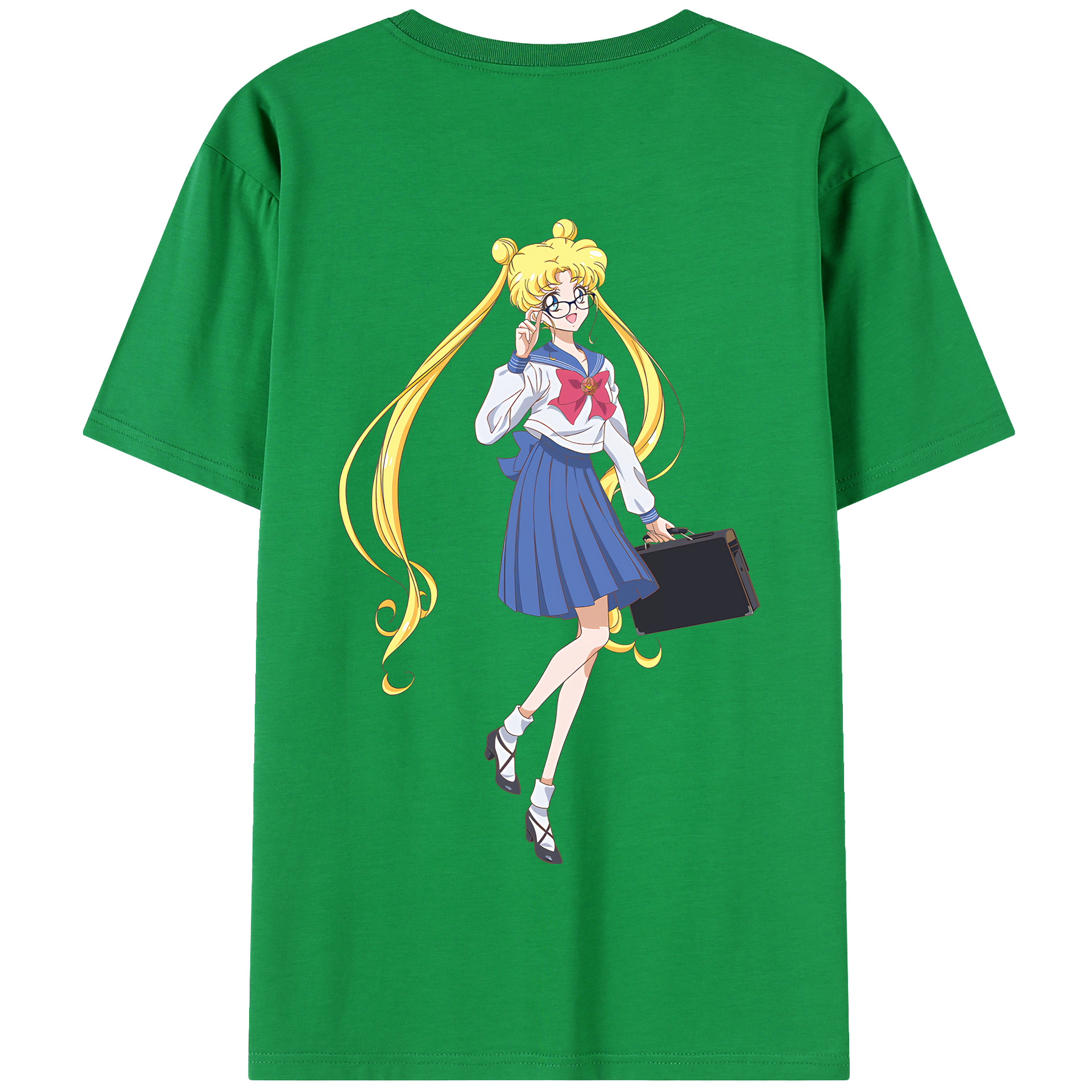 （画像用） 美少女戦士セーラームーン 愛野 美奈子 あいの みなこ Sailor Moon Aino Minako 綿100％半袖Tシャツ（背面プリント）