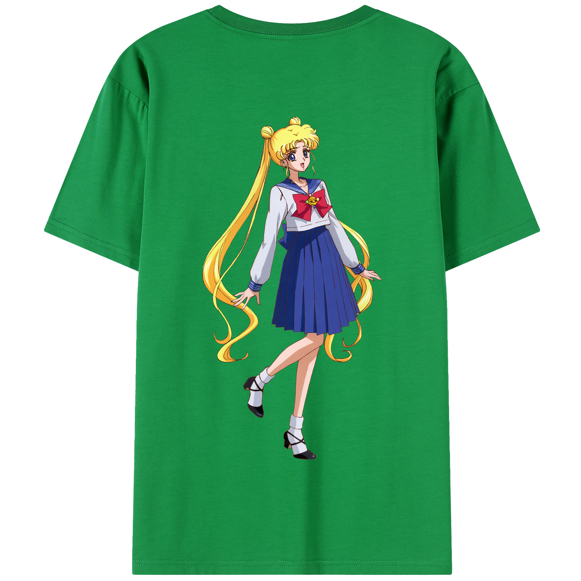 （画像用） 美少女戦士セーラームーン 愛野 美奈子 あいの みなこ Sailor Moon Aino Minako 綿100％半袖Tシャツ（背面プリント）