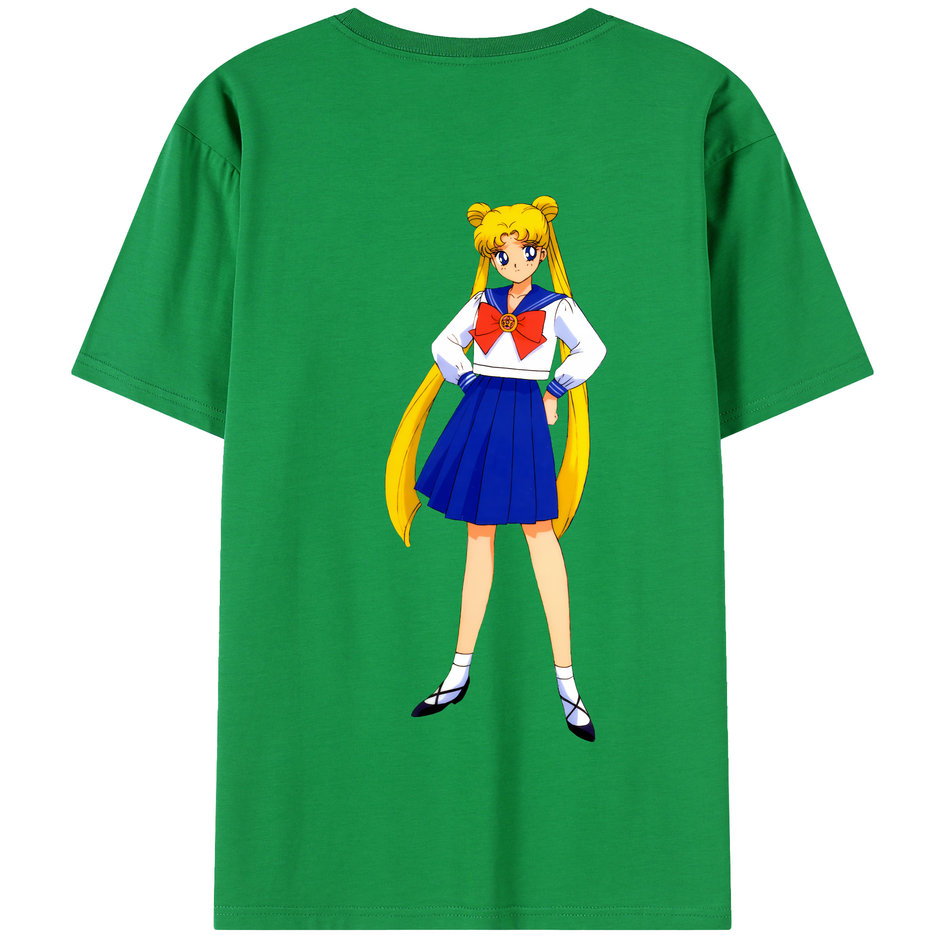 （画像用） 美少女戦士セーラームーン 愛野 美奈子 あいの みなこ Sailor Moon Aino Minako 綿100％半袖Tシャツ（背面プリント）