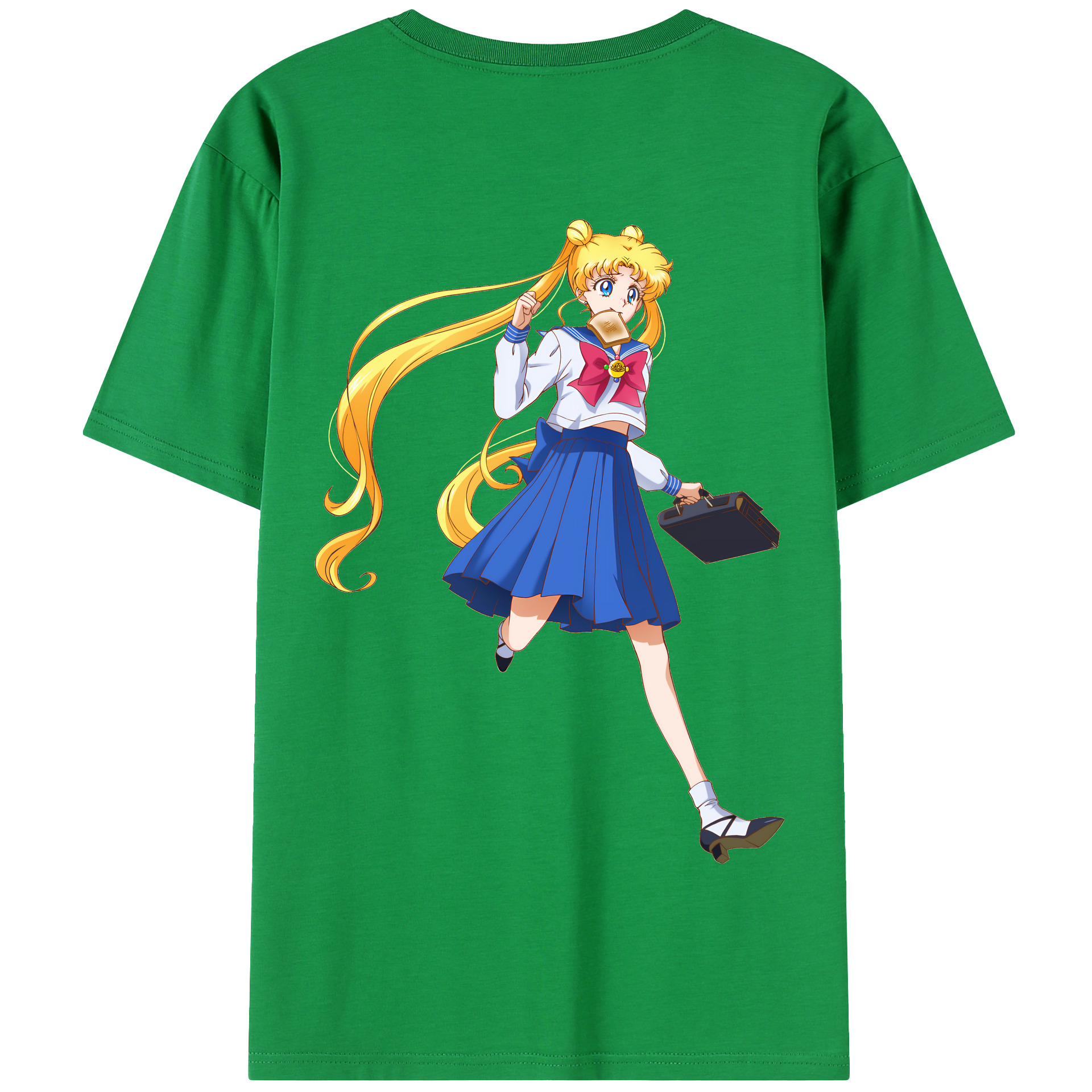 （画像用） 美少女戦士セーラームーン 愛野 美奈子 あいの みなこ Sailor Moon Aino Minako 綿100％半袖Tシャツ（背面プリント）