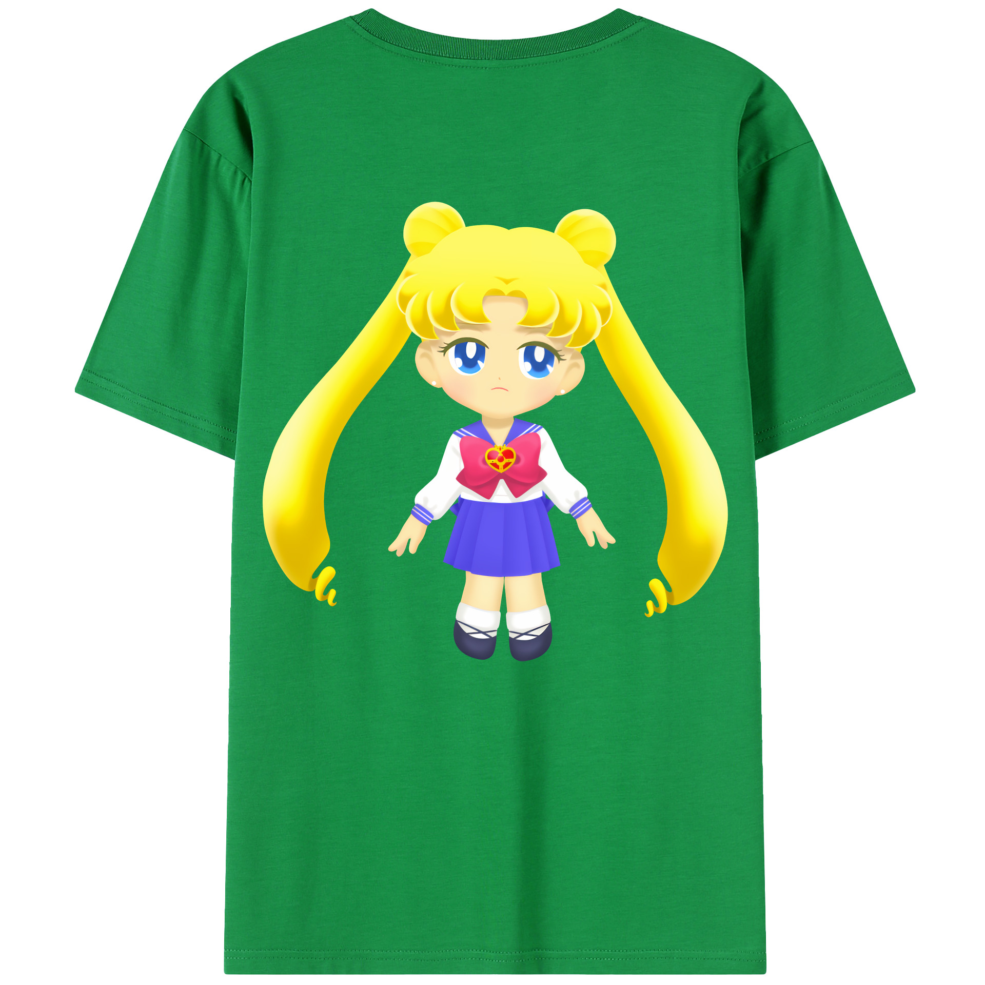 （画像用） 美少女戦士セーラームーン 愛野 美奈子 あいの みなこ Sailor Moon Aino Minako 綿100％半袖Tシャツ（背面プリント）