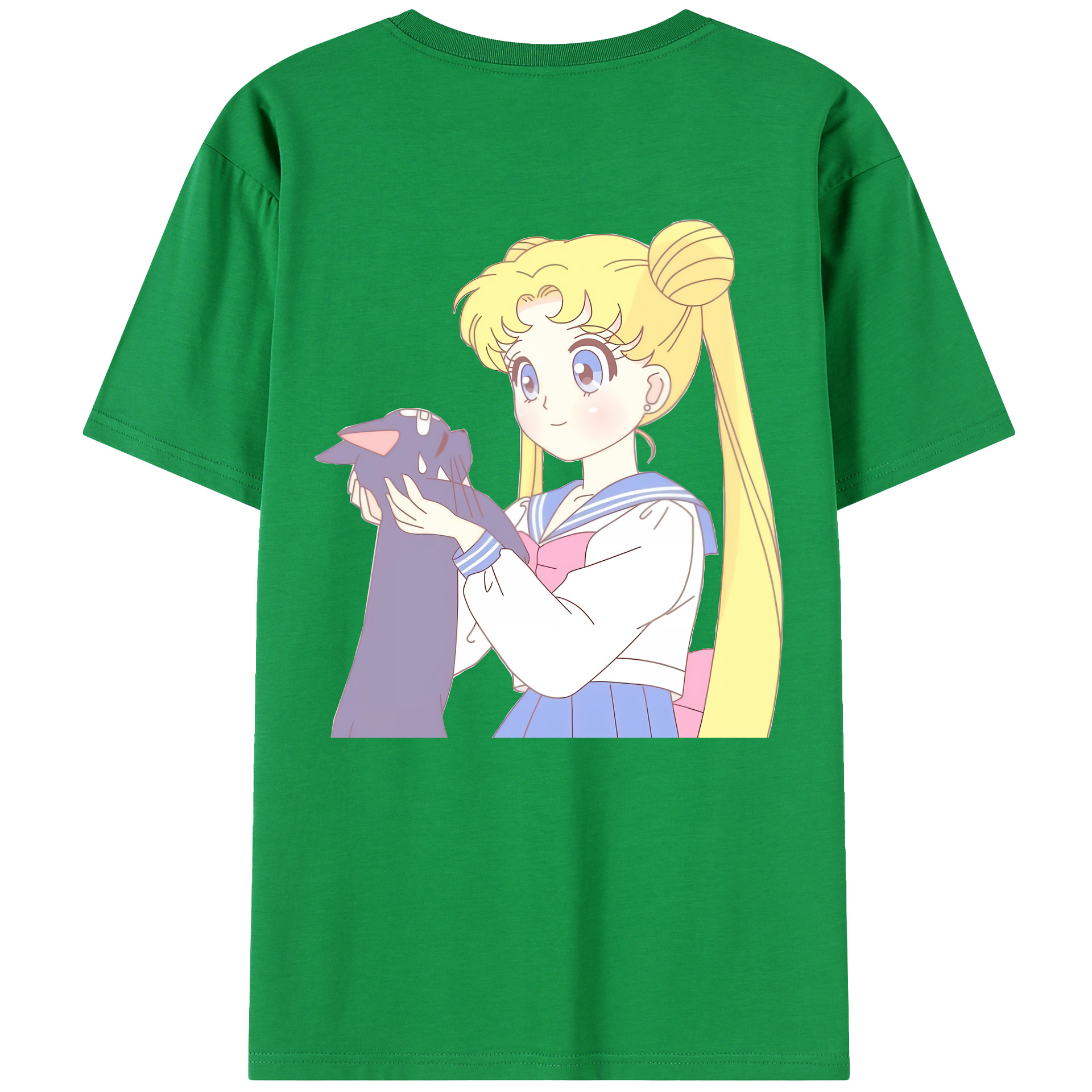 （画像用） 美少女戦士セーラームーン 愛野 美奈子 あいの みなこ Sailor Moon Aino Minako 綿100％半袖Tシャツ（背面プリント）