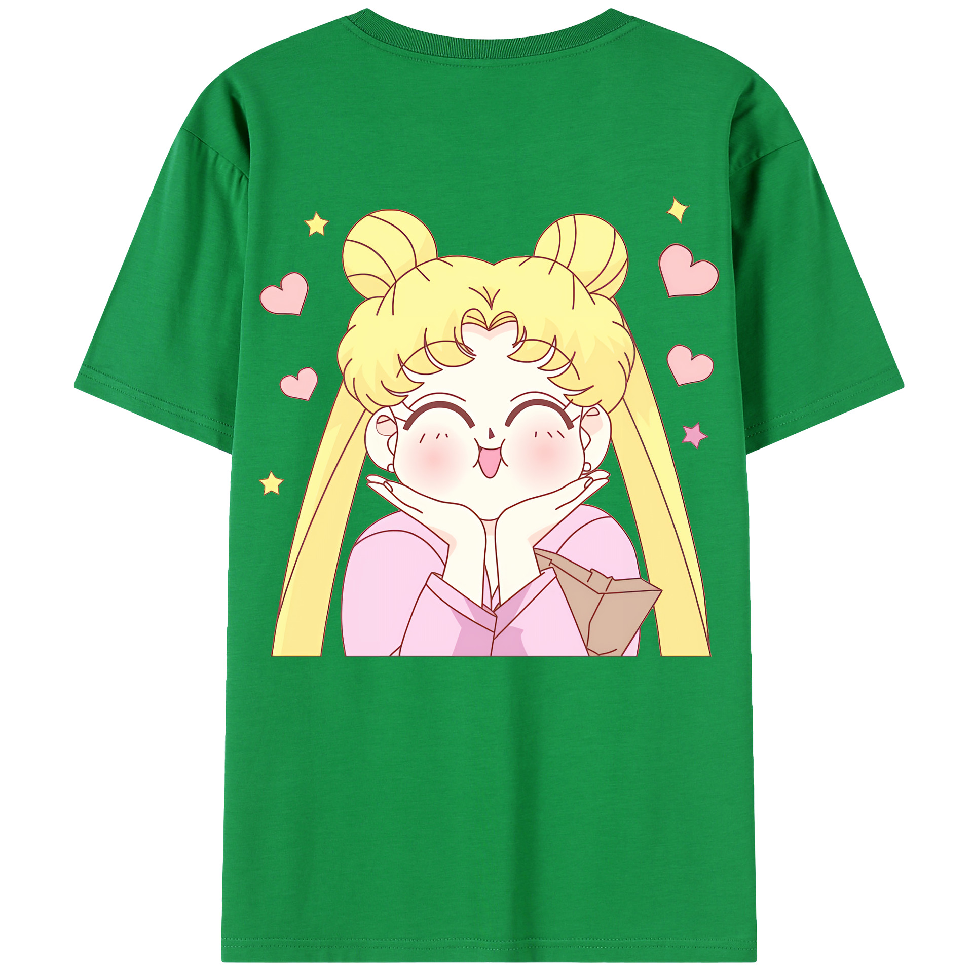 （画像用） 美少女戦士セーラームーン 愛野 美奈子 あいの みなこ Sailor Moon Aino Minako 綿100％半袖Tシャツ（背面プリント）