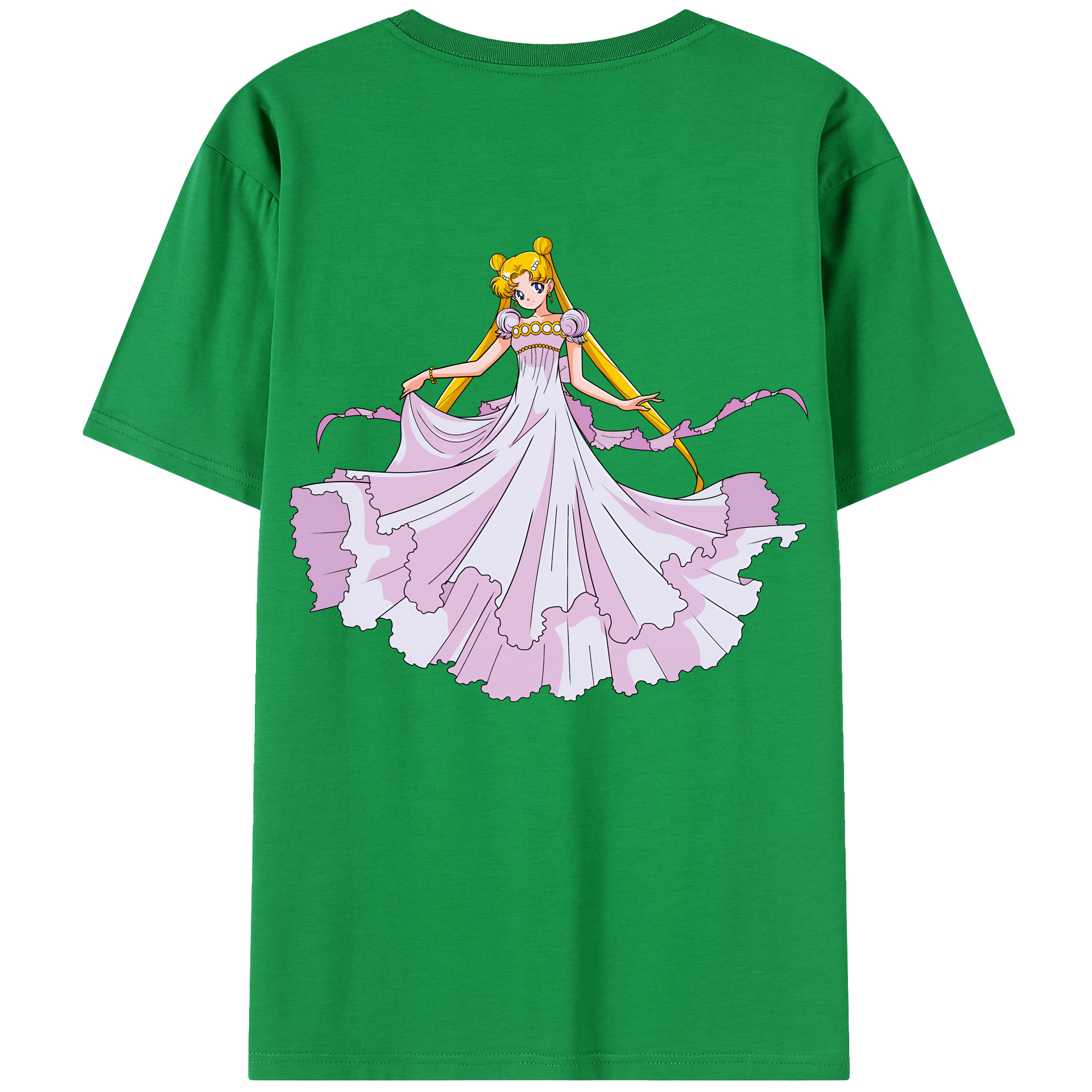 （画像用） 美少女戦士セーラームーン 愛野 美奈子 あいの みなこ Sailor Moon Aino Minako 綿100％半袖Tシャツ（背面プリント）