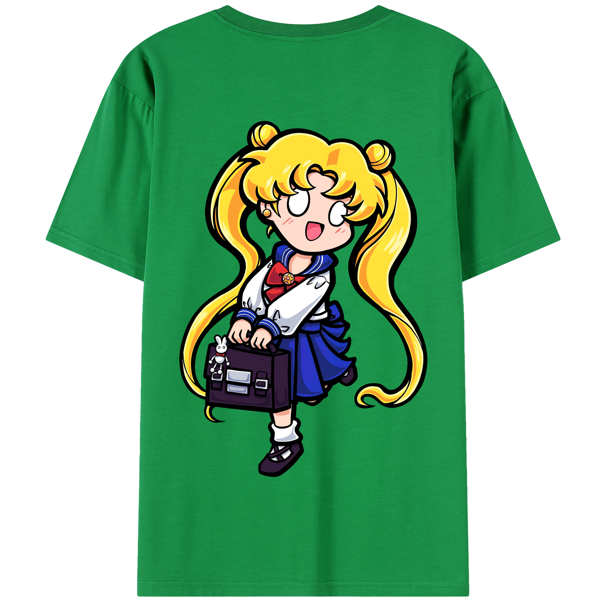 （画像用） 美少女戦士セーラームーン 愛野 美奈子 あいの みなこ Sailor Moon Aino Minako 綿100％半袖Tシャツ（背面プリント）