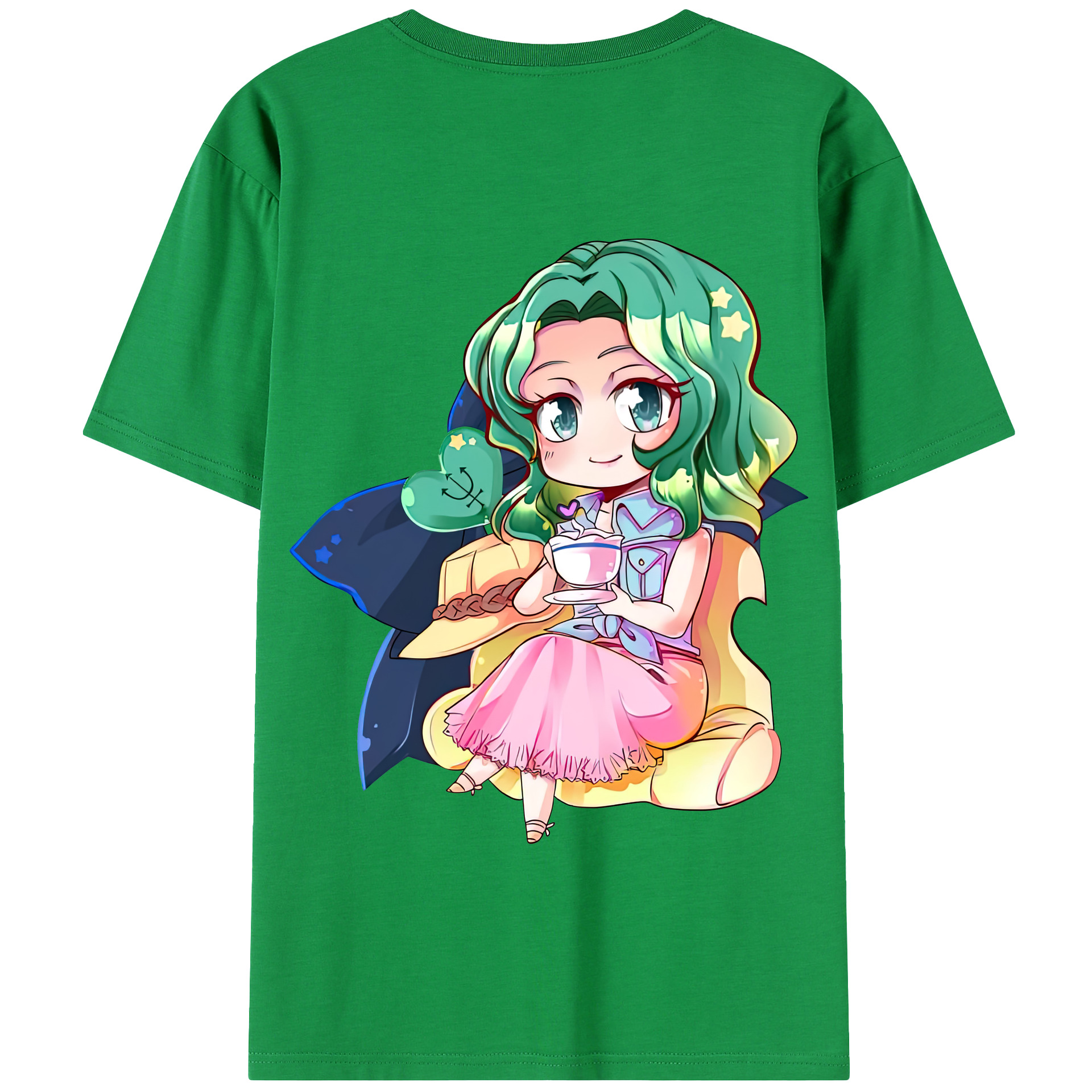 （画像用） 美少女戦士セーラームーン 海王 みちる（かいおう みちる） Sailor Moon Kaiou Michiru 綿100％半袖Tシャツ（背面プリント）