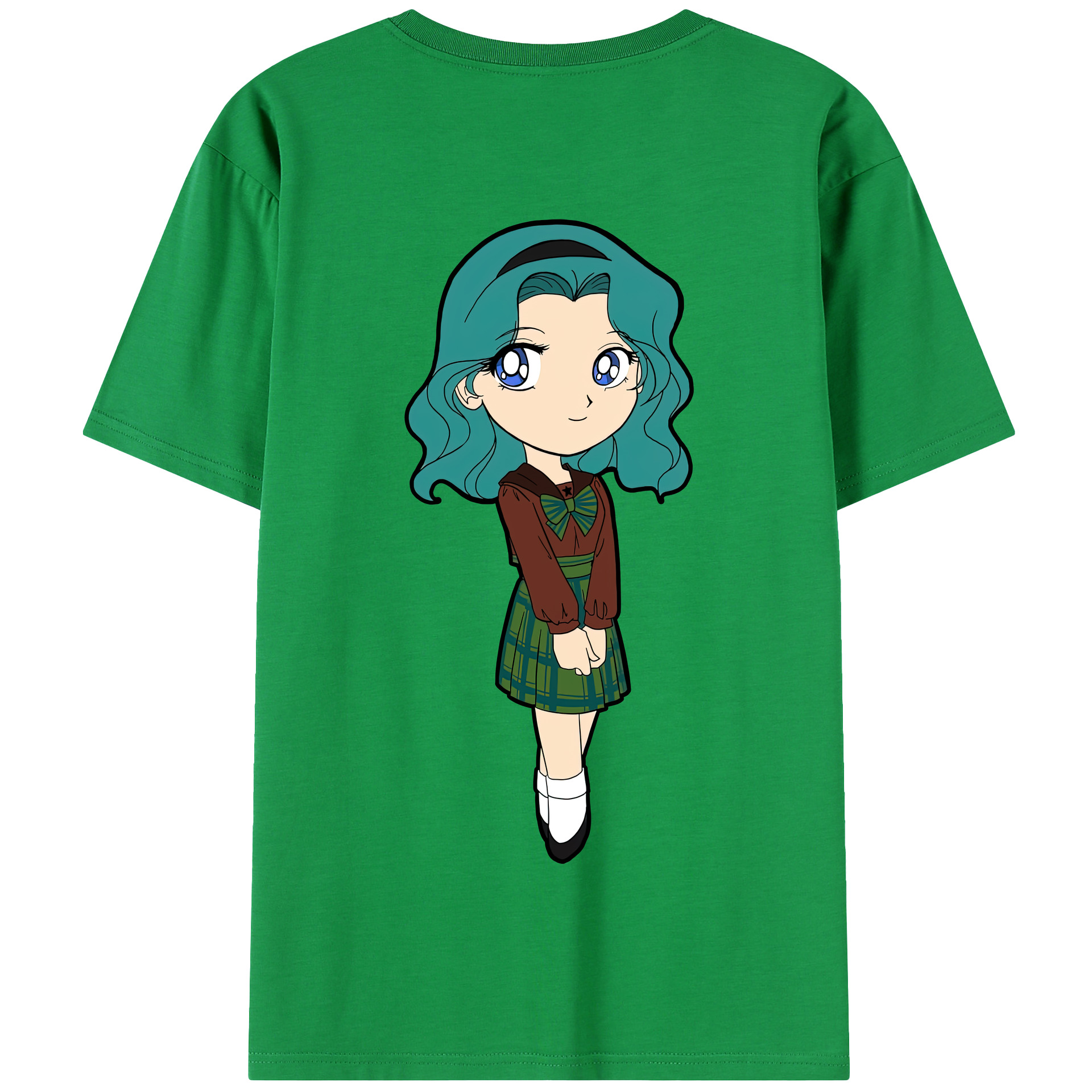 （画像用） 美少女戦士セーラームーン 海王 みちる（かいおう みちる） Sailor Moon Kaiou Michiru 綿100％半袖Tシャツ（背面プリント）