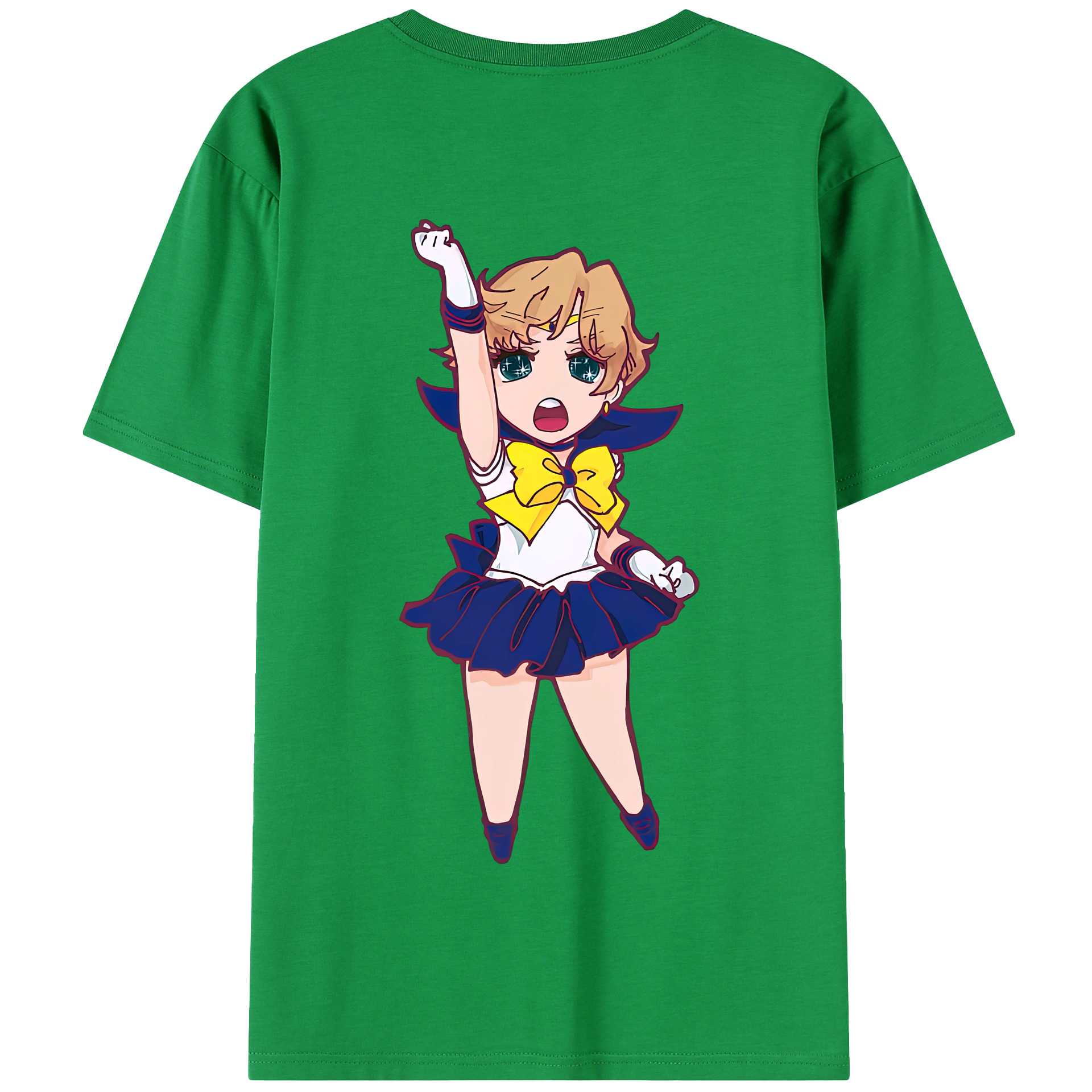 （画像用） 美少女戦士セーラームーン 天王はるか Sailor Moon Tenoh Haruka 綿100％半袖Tシャツ（背面プリント）