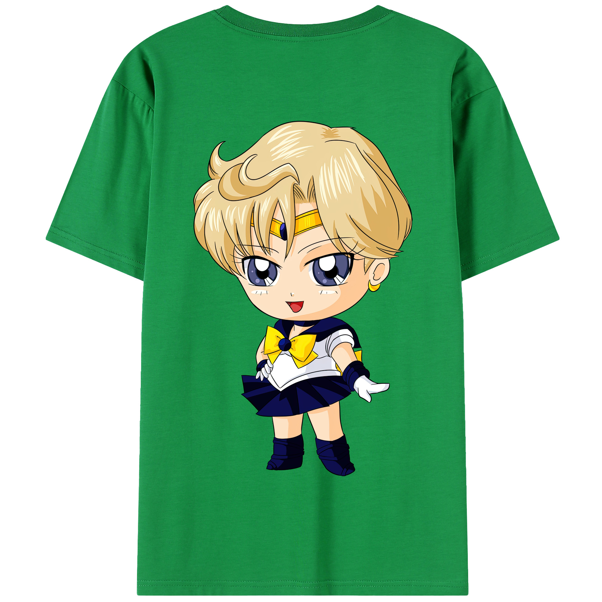 （画像用） 美少女戦士セーラームーン 天王はるか Sailor Moon Tenoh Haruka 綿100％半袖Tシャツ（背面プリント）