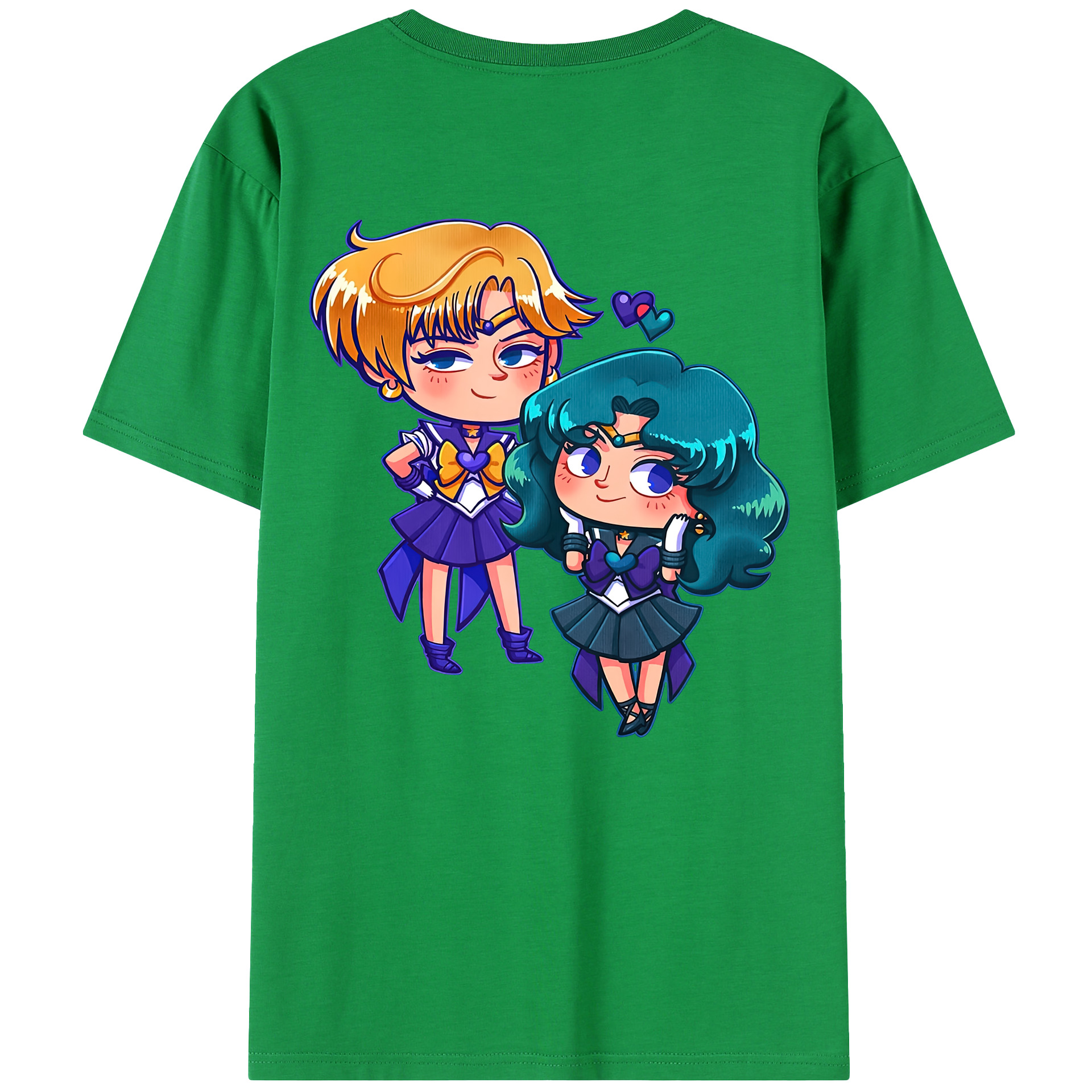 （画像用） 美少女戦士セーラームーン 天王はるか Sailor Moon Tenoh Haruka 綿100％半袖Tシャツ（背面プリント）