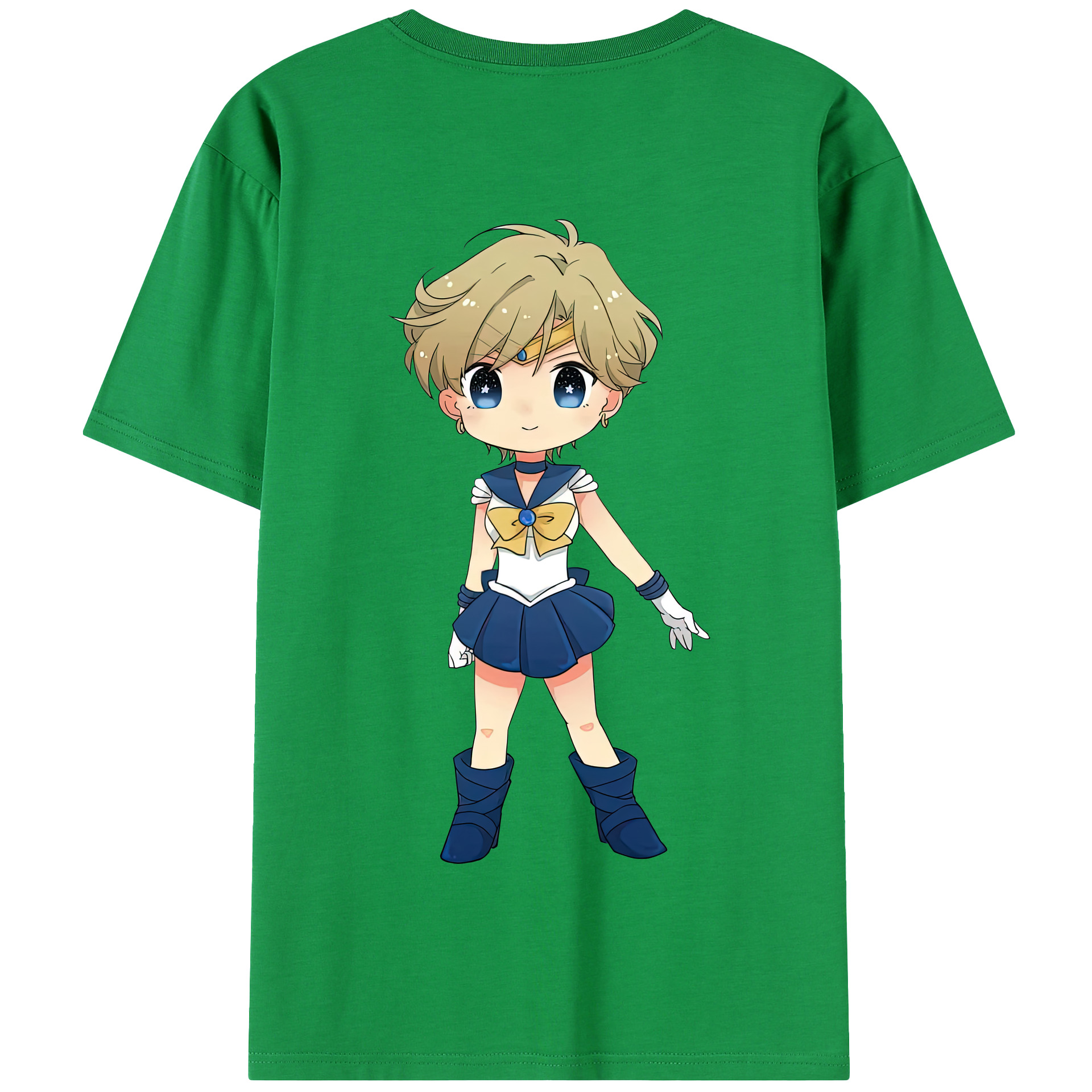 （画像用） 美少女戦士セーラームーン 天王はるか Sailor Moon Tenoh Haruka 綿100％半袖Tシャツ（背面プリント）