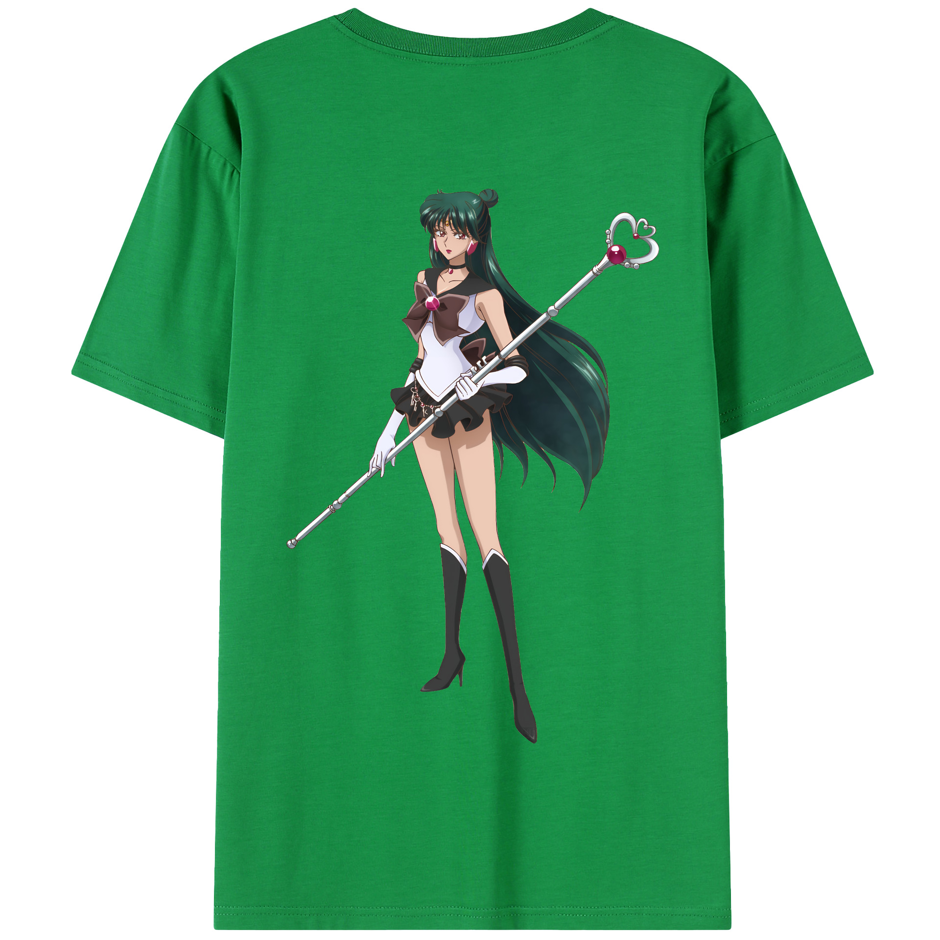 （画像用） 美少女戦士セーラームーン 冥王せつな Sailor Moon Meiou Setsuna 綿100％半袖Tシャツ（背面プリント）